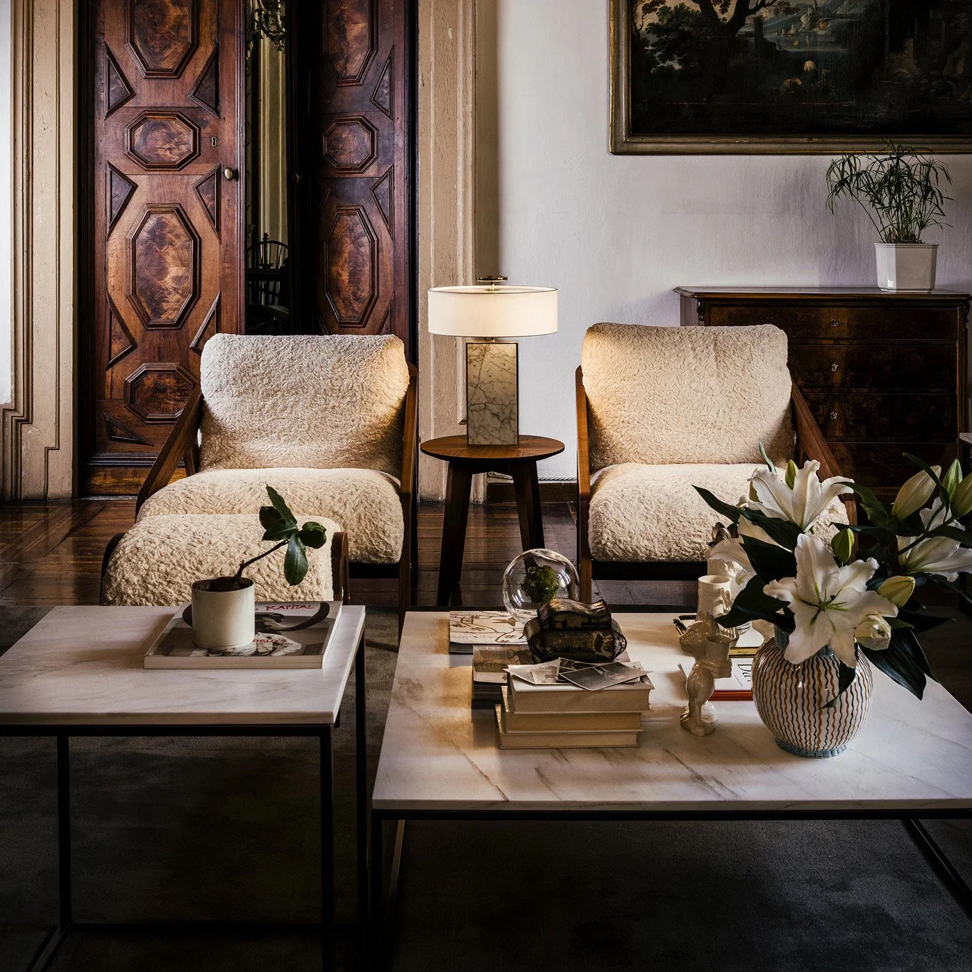 Frise Set of White Armchair and Ottoman - 5.jpg
