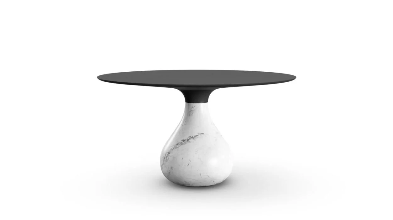 AQUA round dining table - matte carrare - 1.jpg