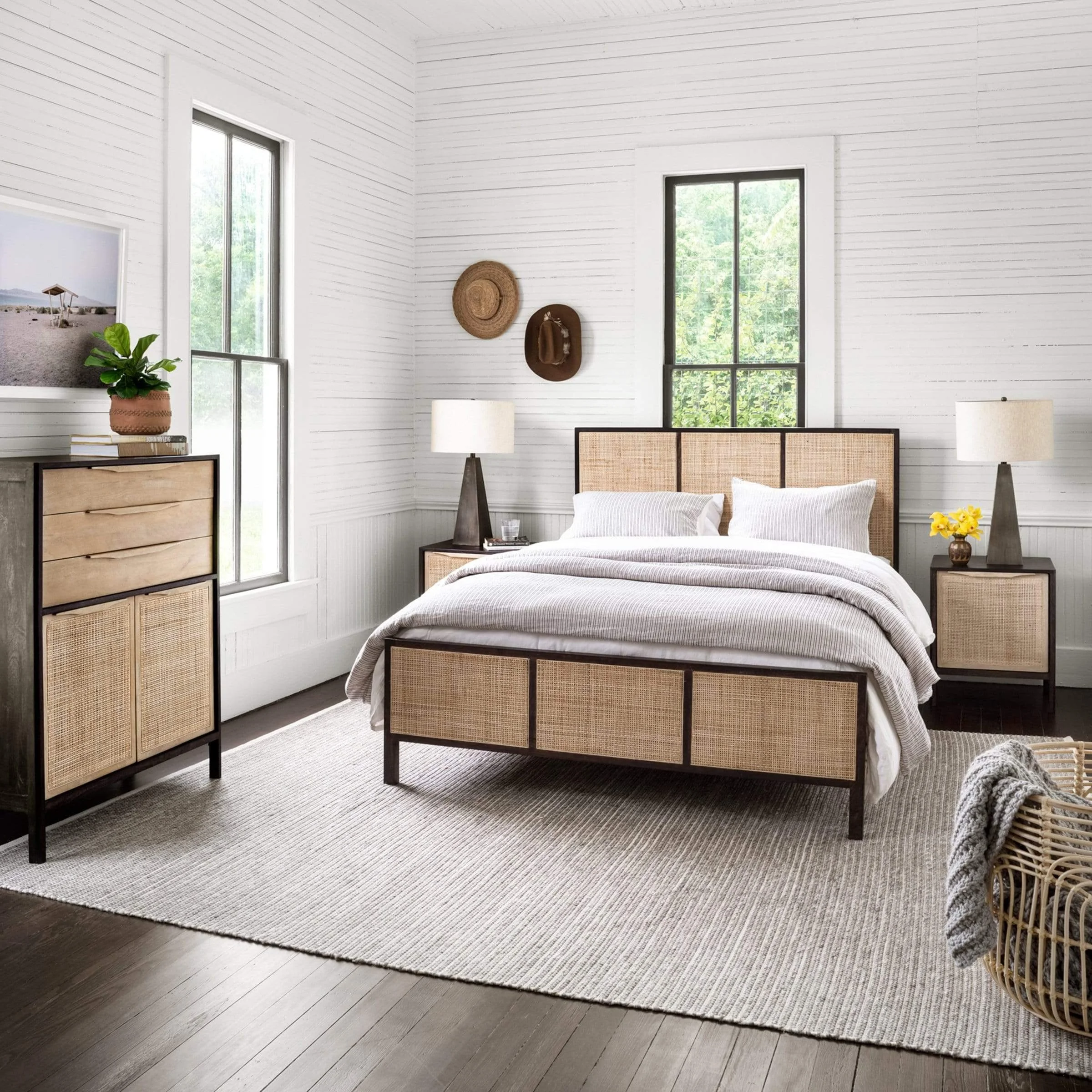 Sydney Black Bed Frame with Mango Wood - 2.jpg