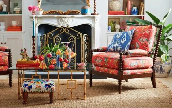 Bankwood Spindle Chair, Floral Spice - 1.jpg