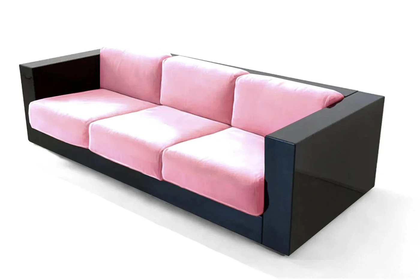 Revolucion Sofa Pink Velvet Black Lacquer - 2.jpg
