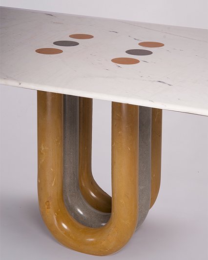 White Marble - Stone Dining Table - 3.jpg