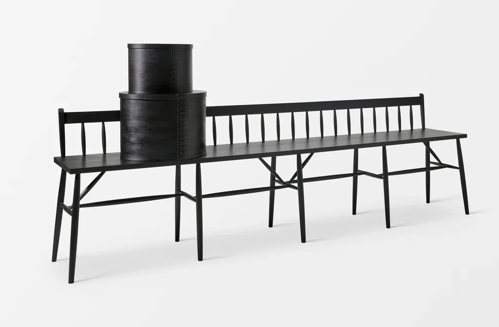 Ebonized Black Walnut Rabbit Low Back Bench - 2.jpg