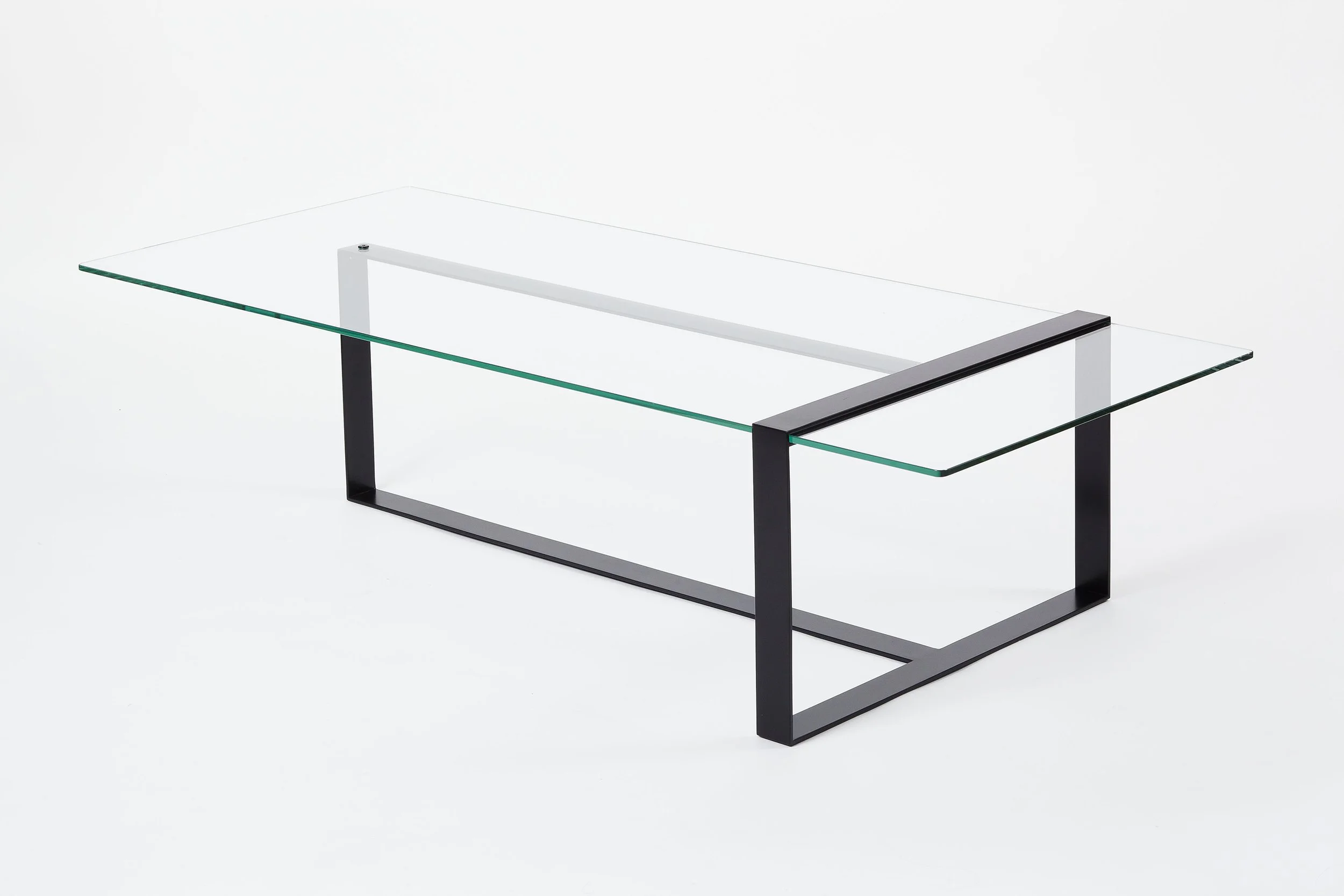  SEVERIN designer glass and metal coffee table - 1.jpg