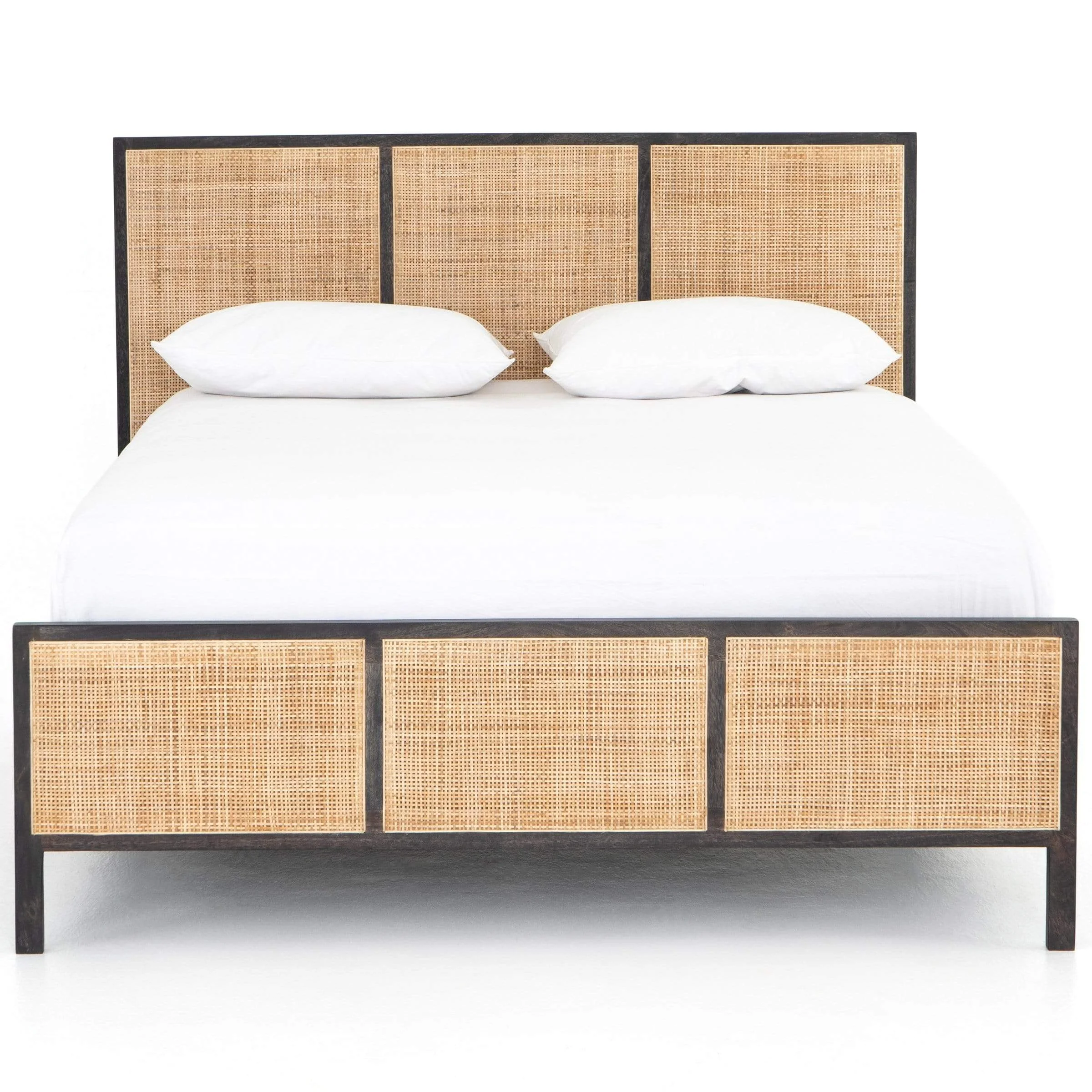 Sydney Black Bed Frame with Mango Wood - 3.jpg