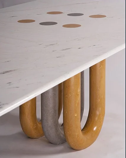 White Marble - Stone Dining Table - 2.jpg