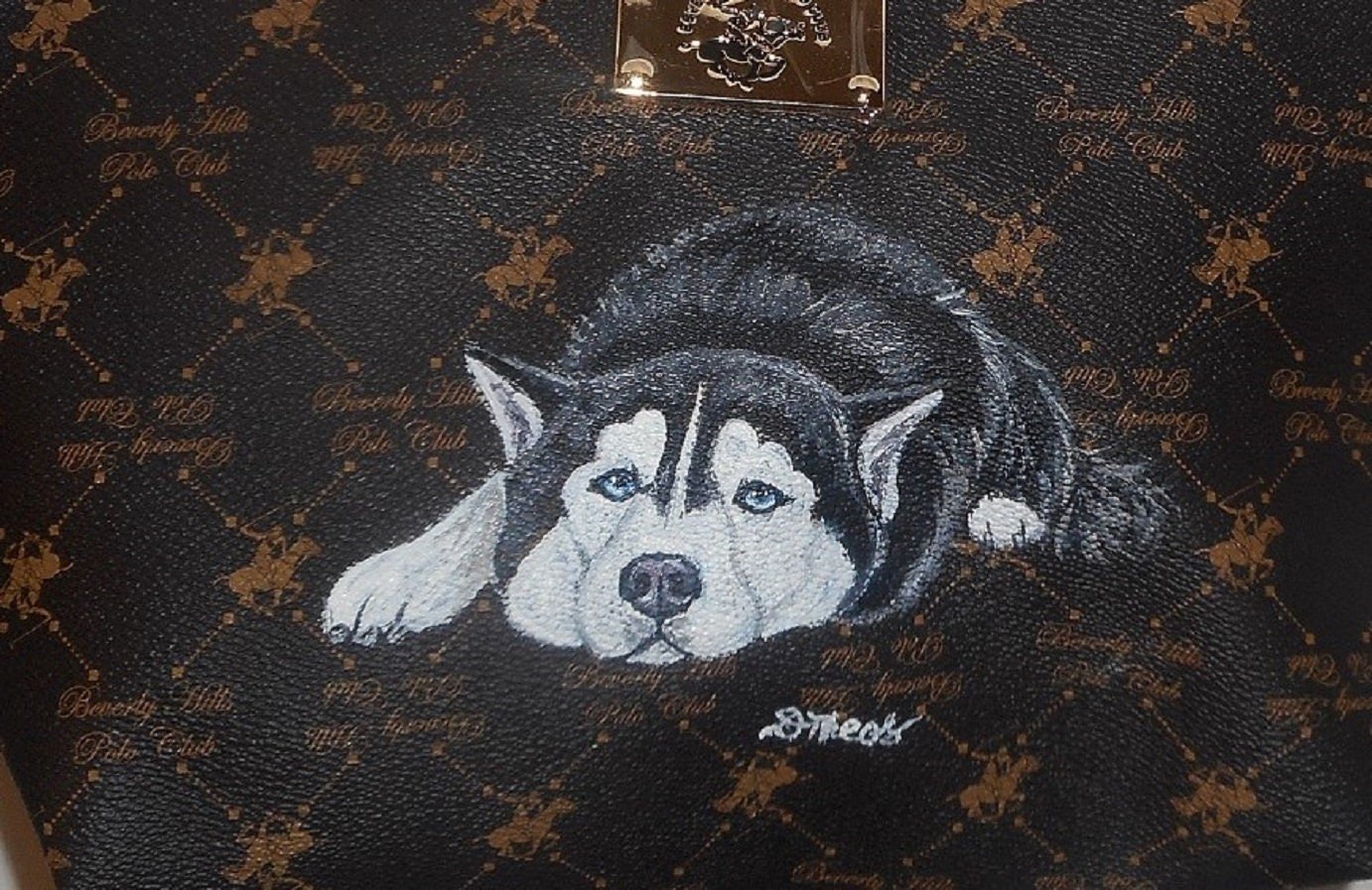 Siberian Husky Dog Clutch Purse for Women detail