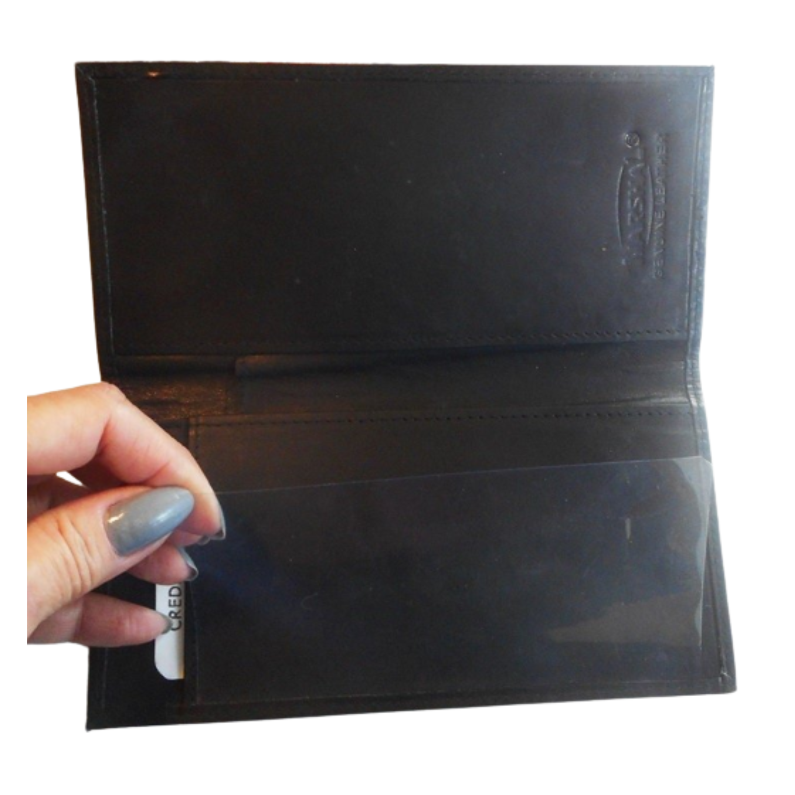 black checkbook cover genuine leather.jpg