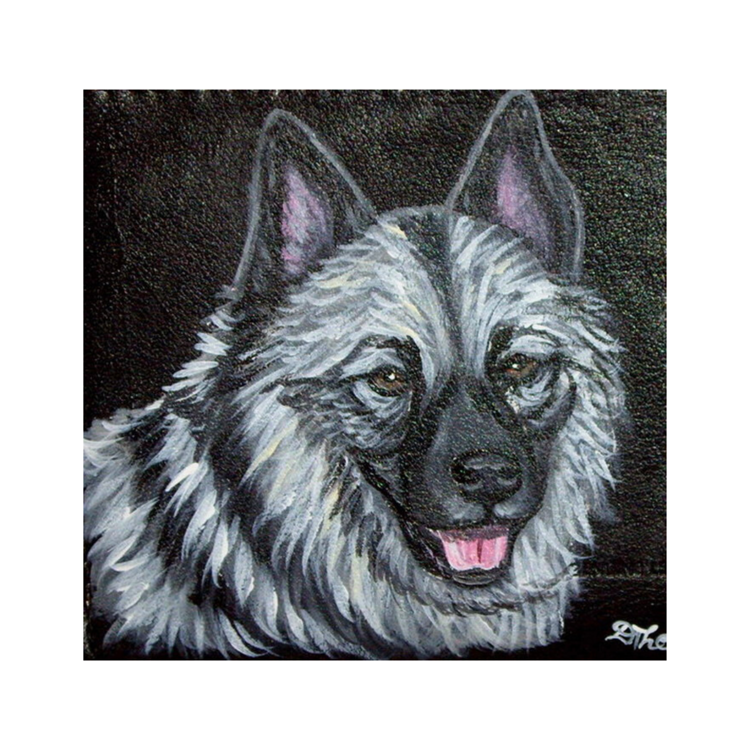 Norwegian elkhound dog wallet for men
