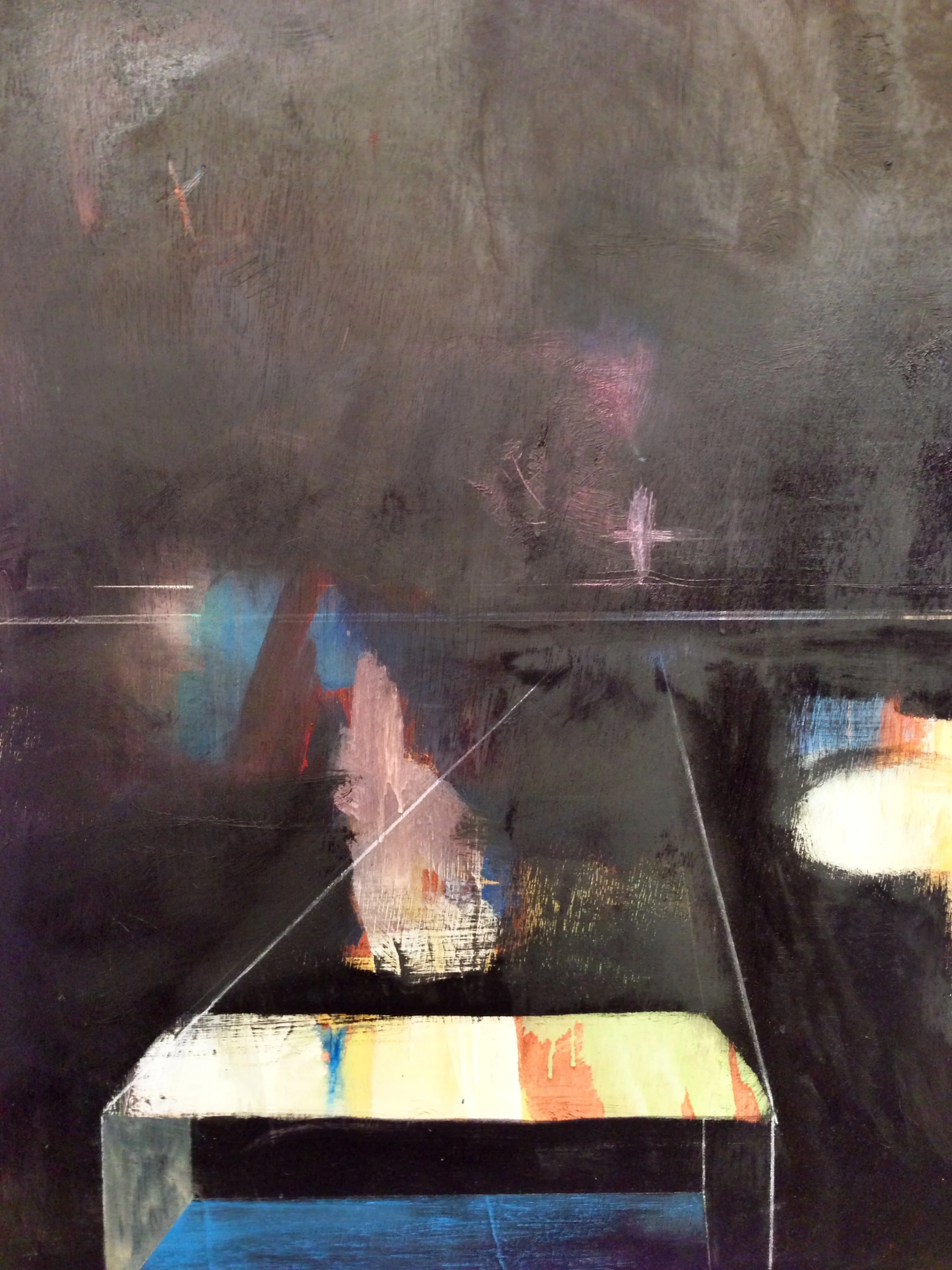 Extinguished, Oil and Encaustic on Panel 29"x26"x1.5"