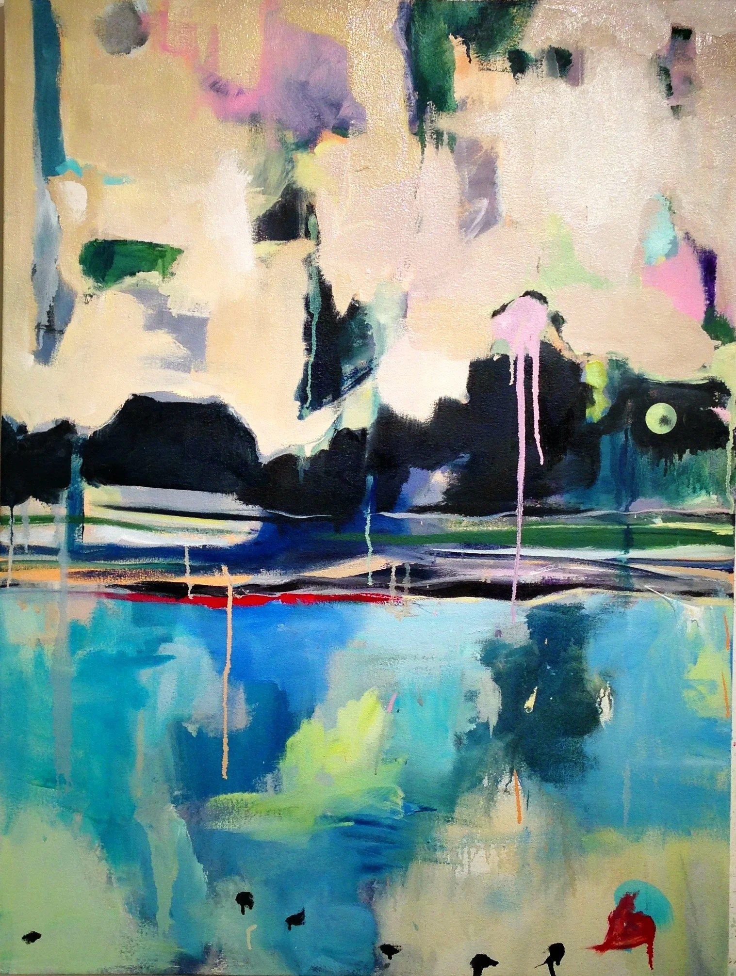 Rope Dots, Oil on Canvas, 40"x30" Ready to hang