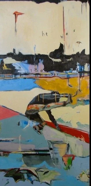 He Is, He Was, He Will Be, Oil on Canvas, 48"x 24"x 1.5". SOLD