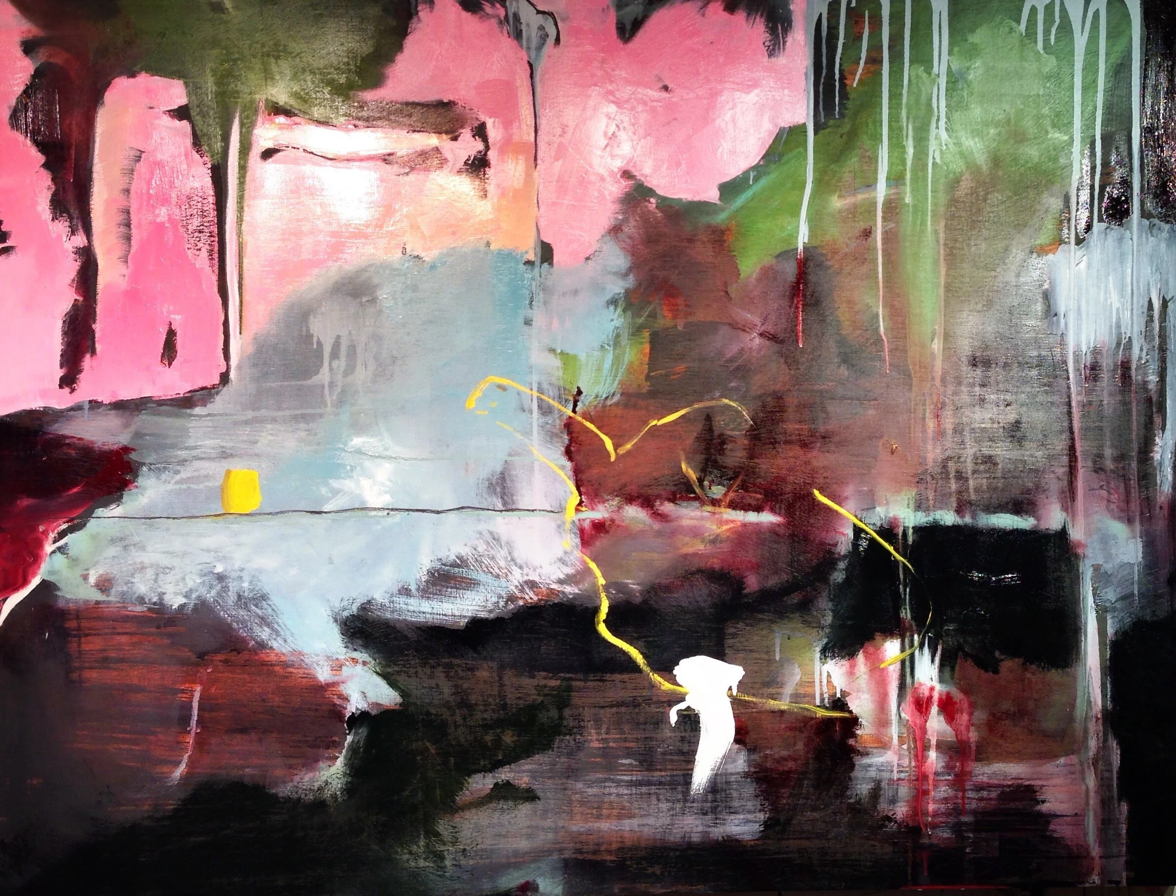 Naughty Rabbit, 38"x50" Oil on Canvas, Sold