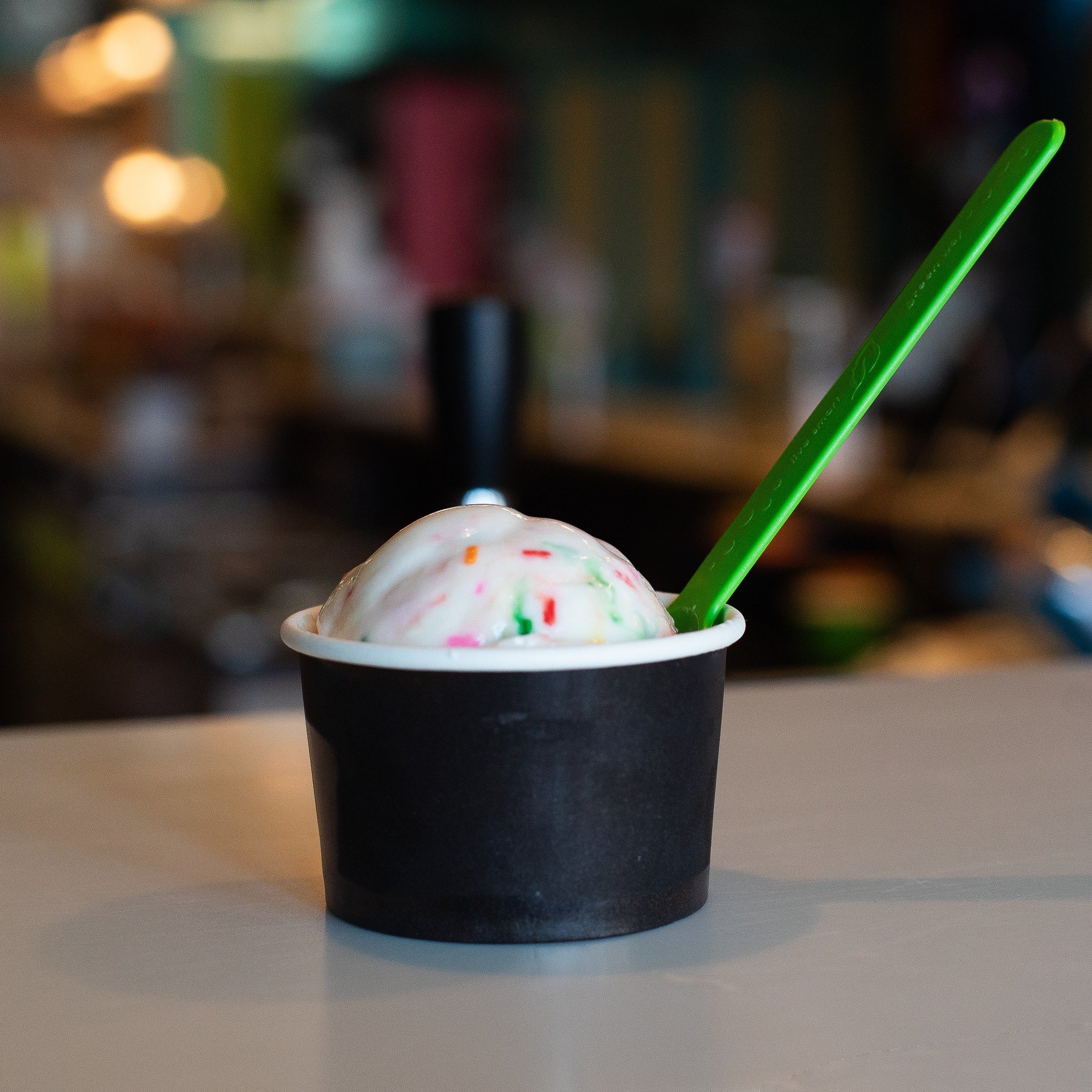 Save the Earth. It's the only planet with ice cream... that we know of.🌎🍨

Come try our Earth Day flavor, &quot;Microplastics&quot; &ndash; a vanilla-based ice cream with sprinkles.

P.S. We work hard to locally source our ingredients.😉