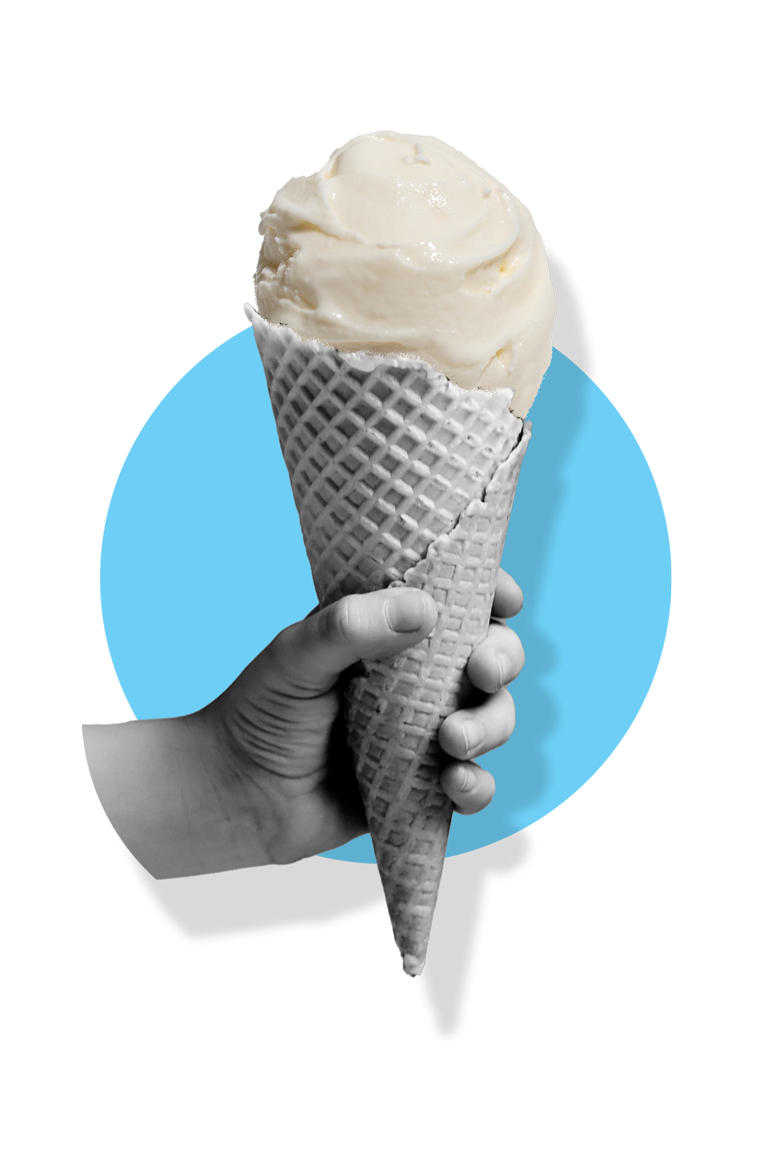 Sweet Cream Vanilla Ice Cream Cone