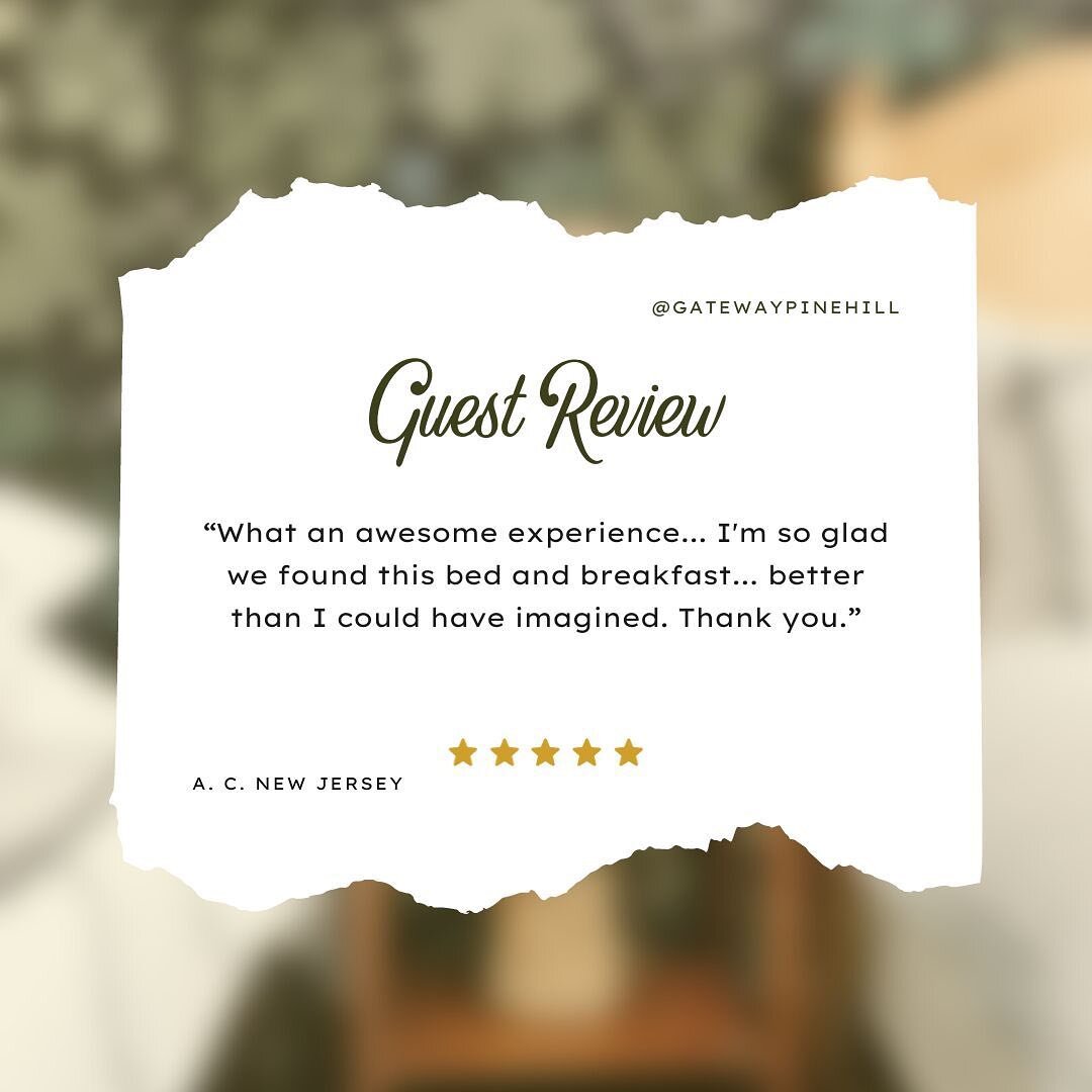 &ldquo;I&rsquo;m so glad we found this bed and breakfast!&rdquo; 
.
Grazie Chef Andrew! Another 5⭐️ Google review! We appreciate reviews so much and reading them is our favorite thing after a long weekend!