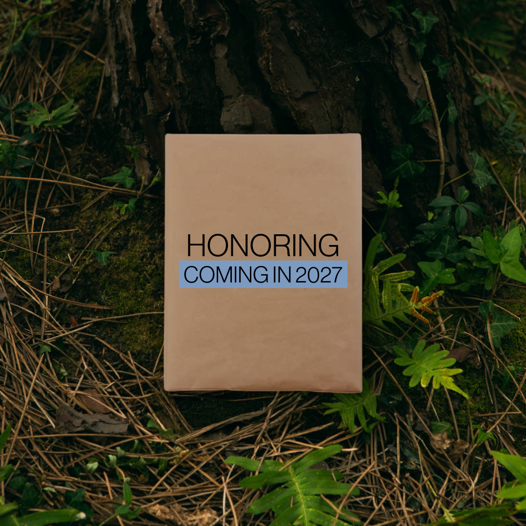 A book wrapped in brown paper before we reveal the cover of the book Honoring by Foster Mobley
