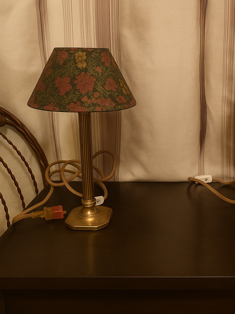 1990 Floral Brass Table Lamps