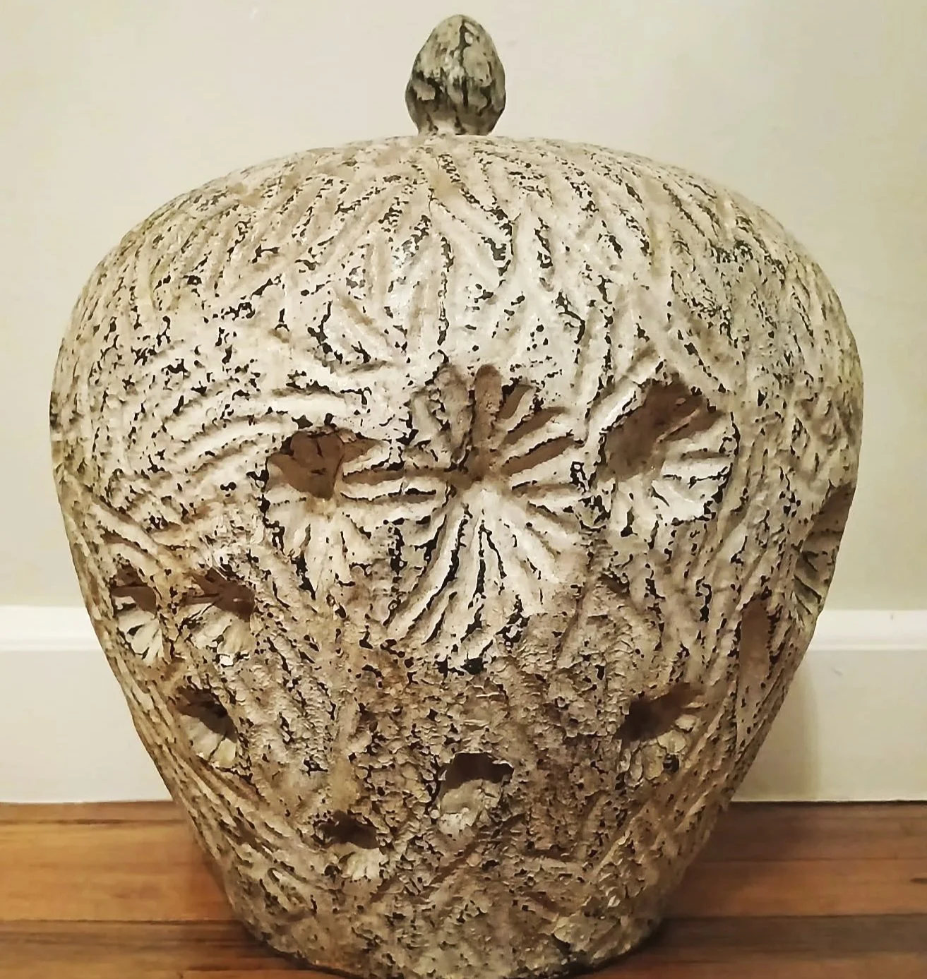 Vintage Textured Lidded Jar — circa 1990s (30 Years Old)