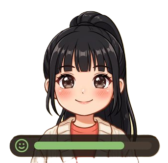 Smiling virtual customer in the POS training game with a full green patience meter indicating good service.