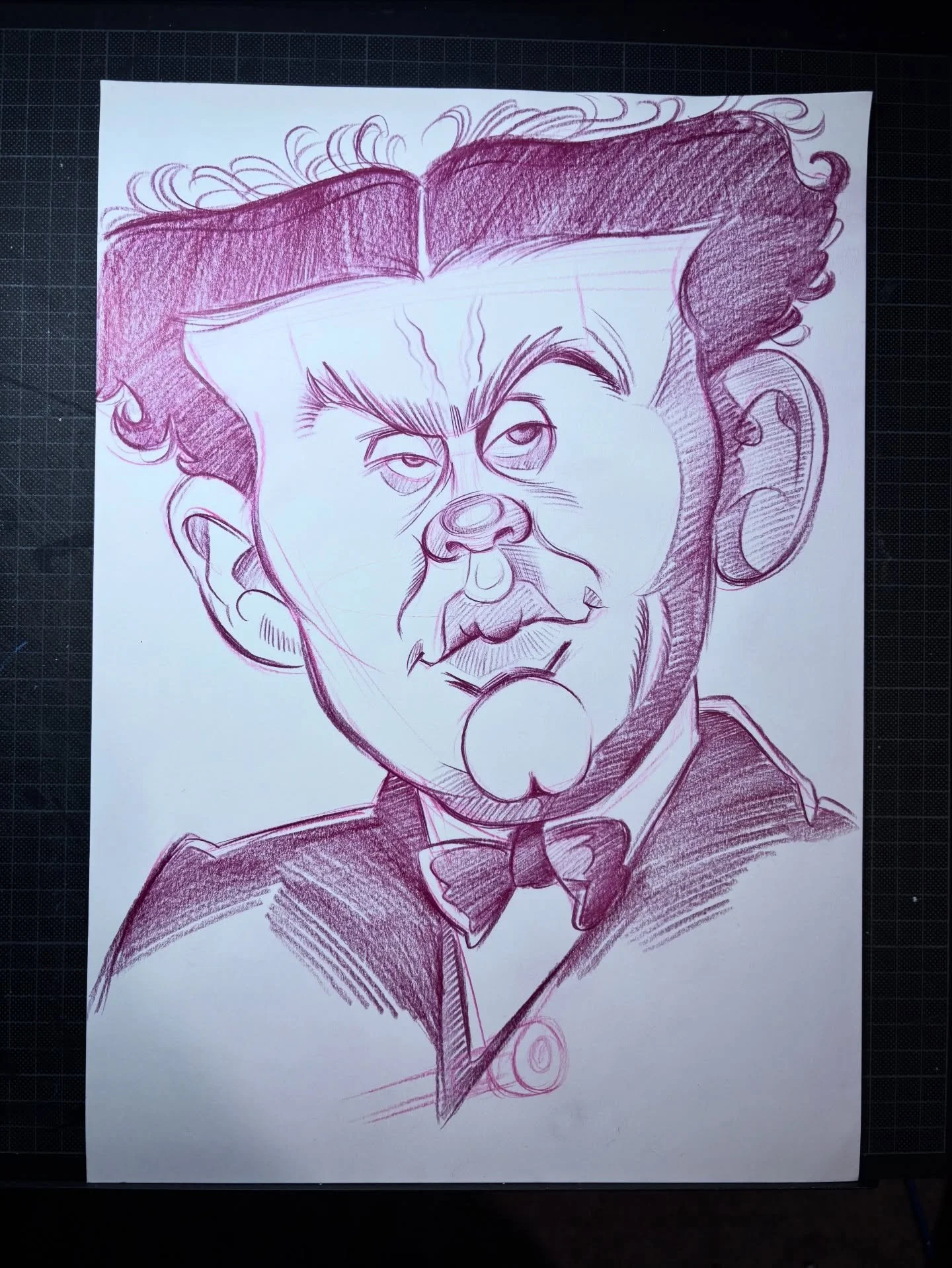 After yesterday&rsquo;s Warren Beatty sketch I&rsquo;m on a bit of a Dick Tracy kick and thought I&rsquo;d have a crack at William Forsyth&rsquo;s Flattop. I&rsquo;ve wanted to draw him for years, but never got around to it. 

#flattop #williamforsyt