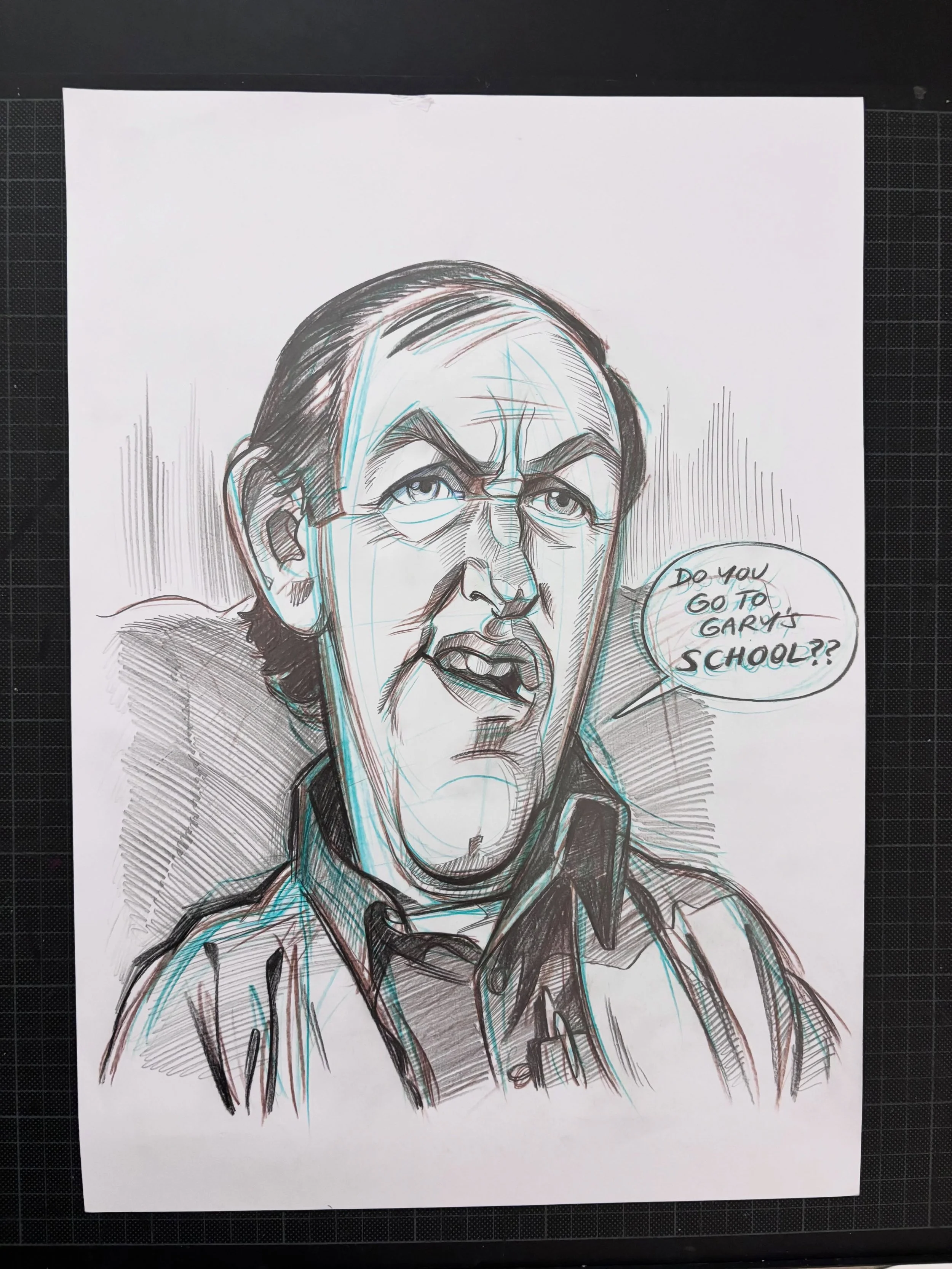 My Weird Science sketch series continues. I love this scene. That said, I feel I could have exaggerated the head tilt a bit more; it&rsquo;s a key component in conveying Mr Wallace&rsquo;s confusion. A tweak for later perhaps.

#weirdscience #80smovi