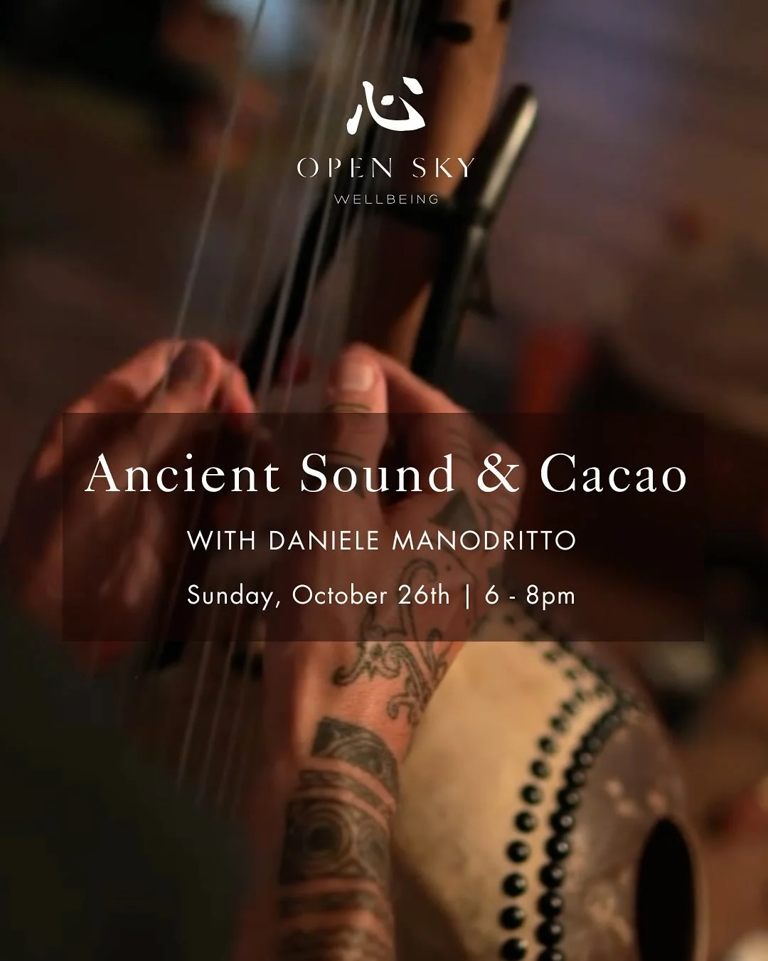 Relax and unwind the body and mind in a 90min Ceremonial Sound Healing experience using the frequency of the 432Hz, known as the &ldquo;miracle tone&rdquo;, harmonising with the natural vibration of the Universe. Multi- instrumentalist Daniele Manodr