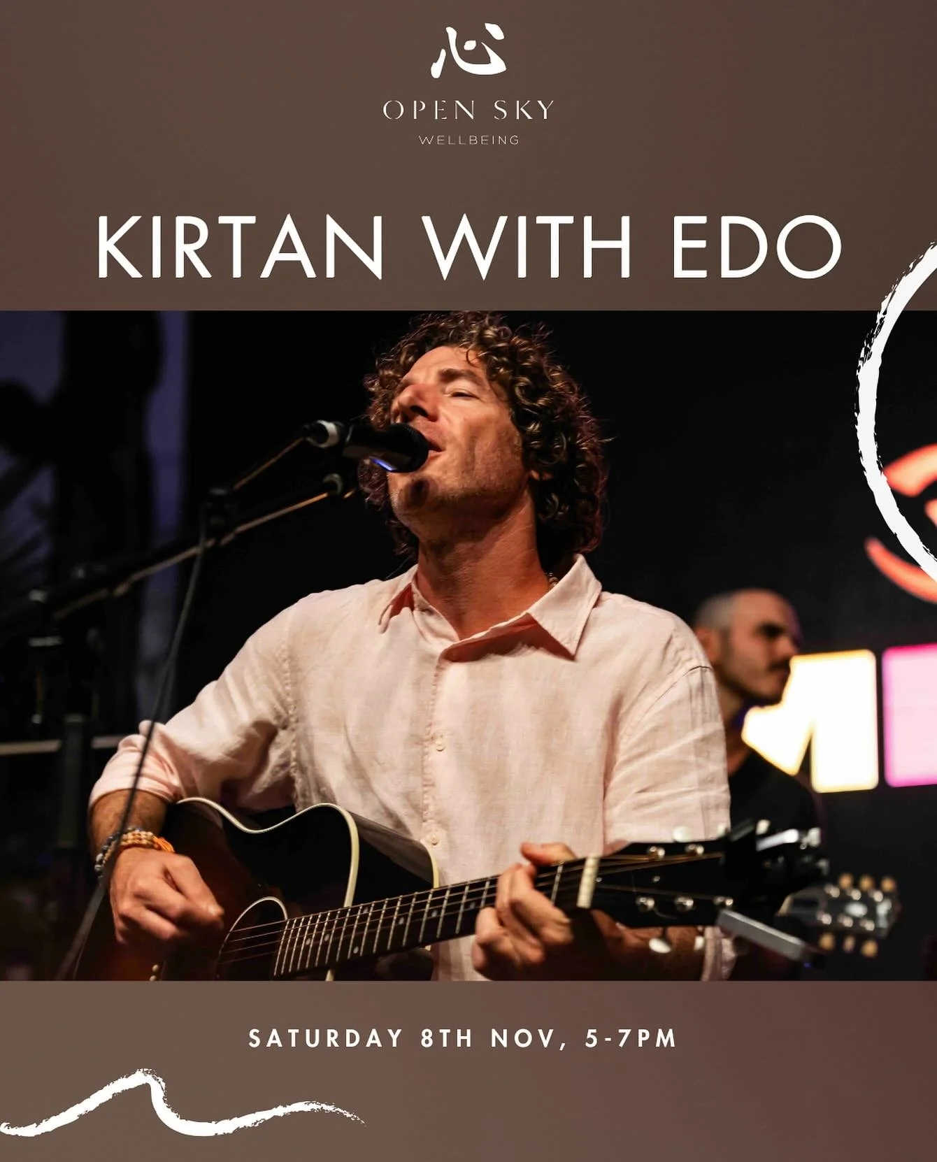 We are overjoyed to have the incredibly talented Edo back for another Kirtan. Saturday November 8th at 5-7pm. 

Be immersed in an uplifting, blissful evening of mantra, music, meditation with Edo and musician friends. 

Booking link in bio