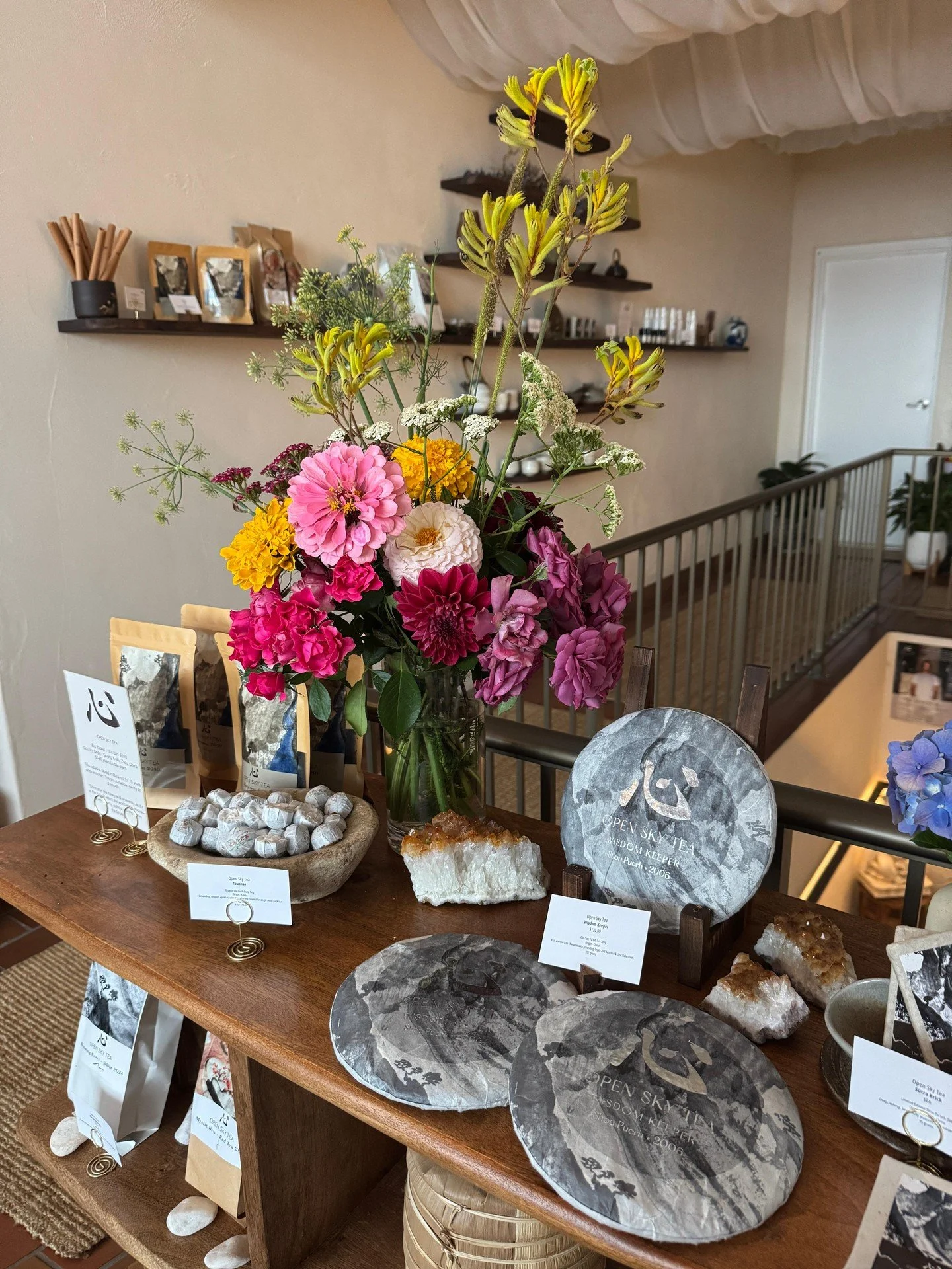 Our Open Sky tea range is a gentle way to bring ceremony into the home. 

From our Wisdom Keeper blend to Touchas and a small sample range, each tea is chosen to support presence, ritual and care.

If you&rsquo;re unsure what might suit you, our tea 