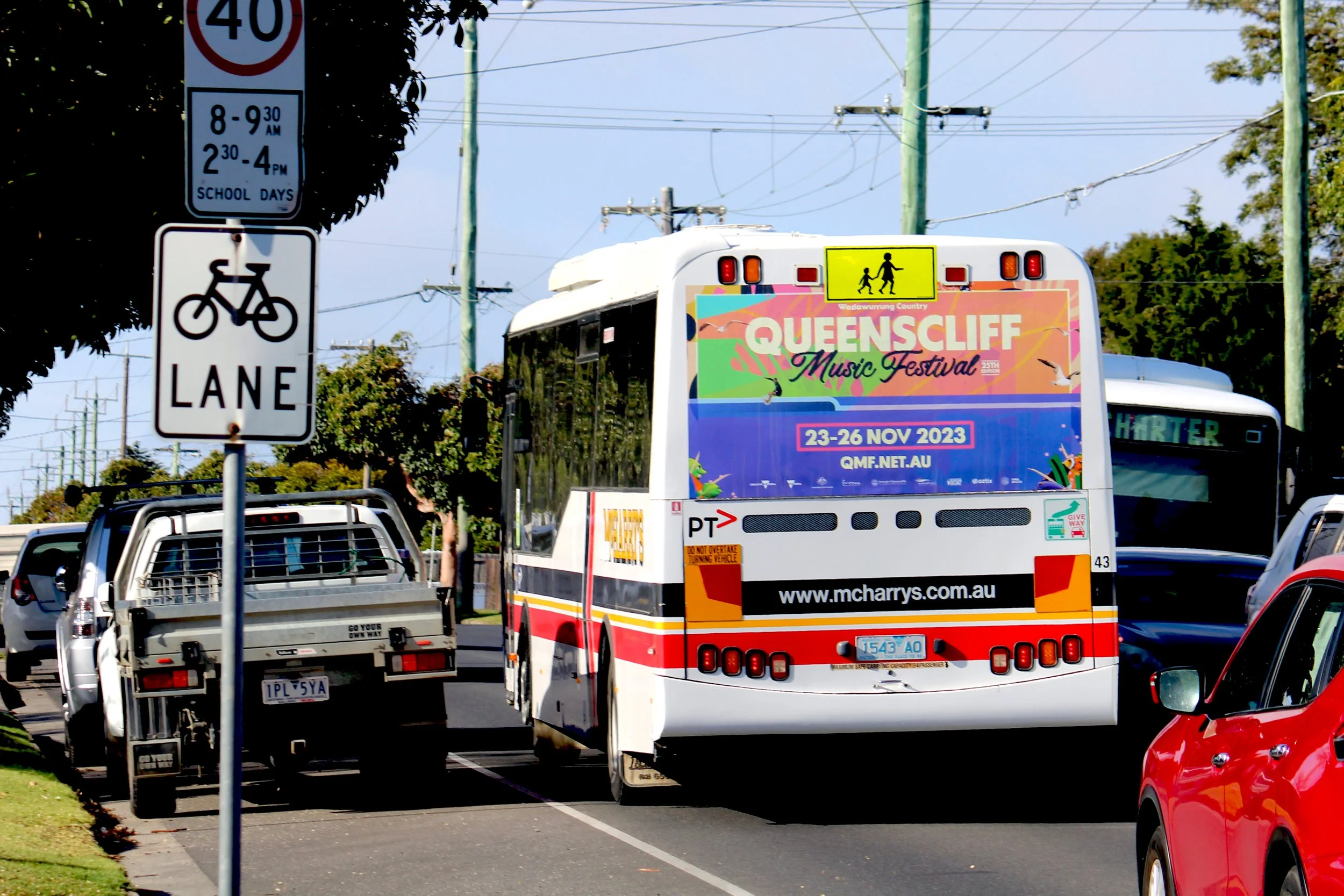 Queenscliff Music Festival Bus Back Advertising Bus Advertising