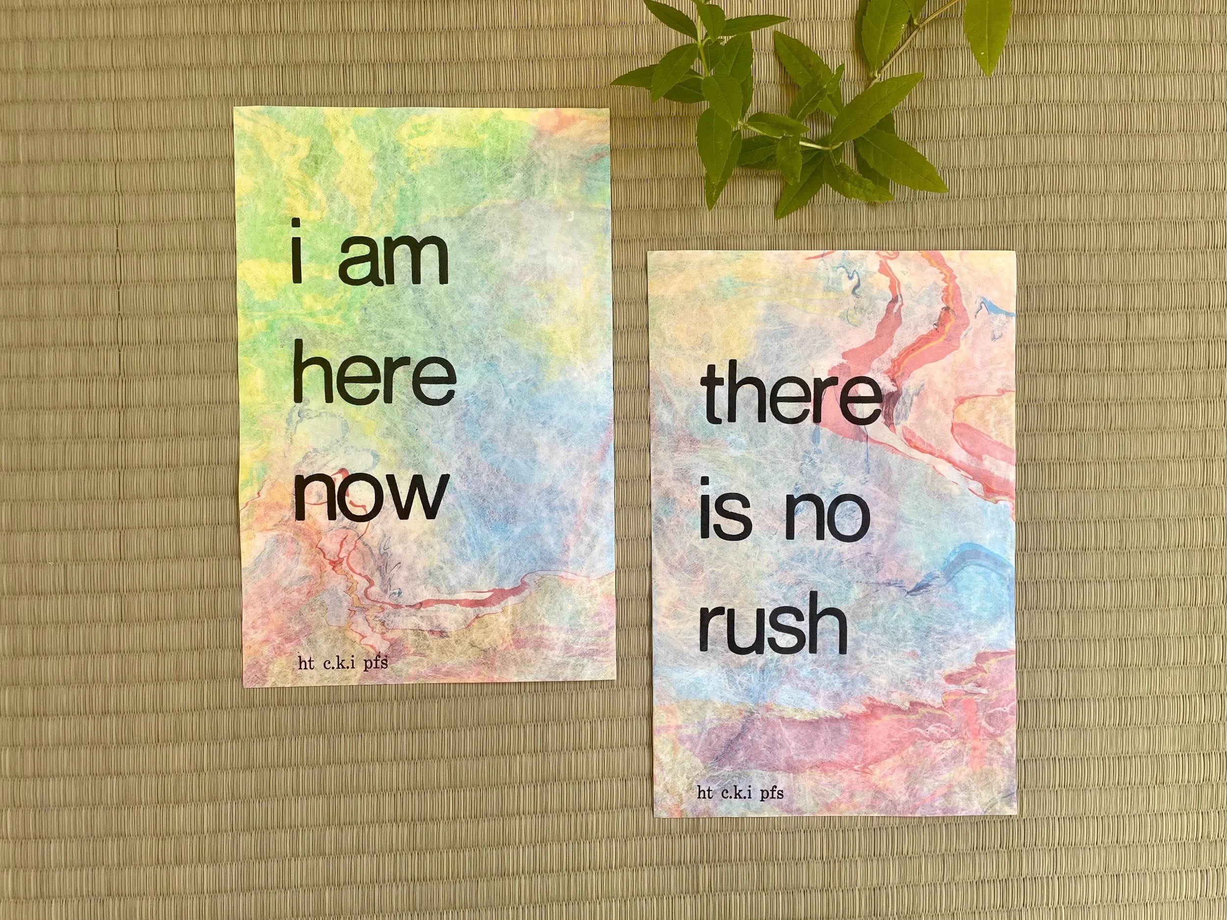 here/there (2 letterpress prints - G)