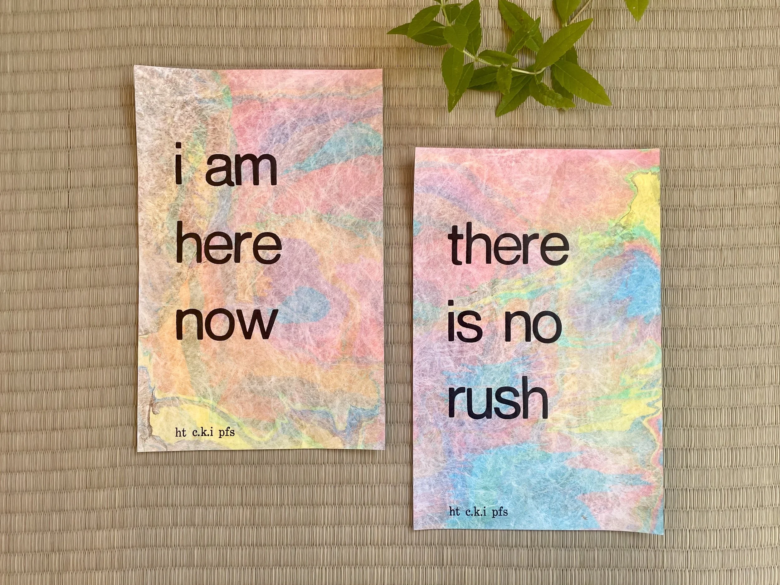 here/there (2 letterpress prints - M)