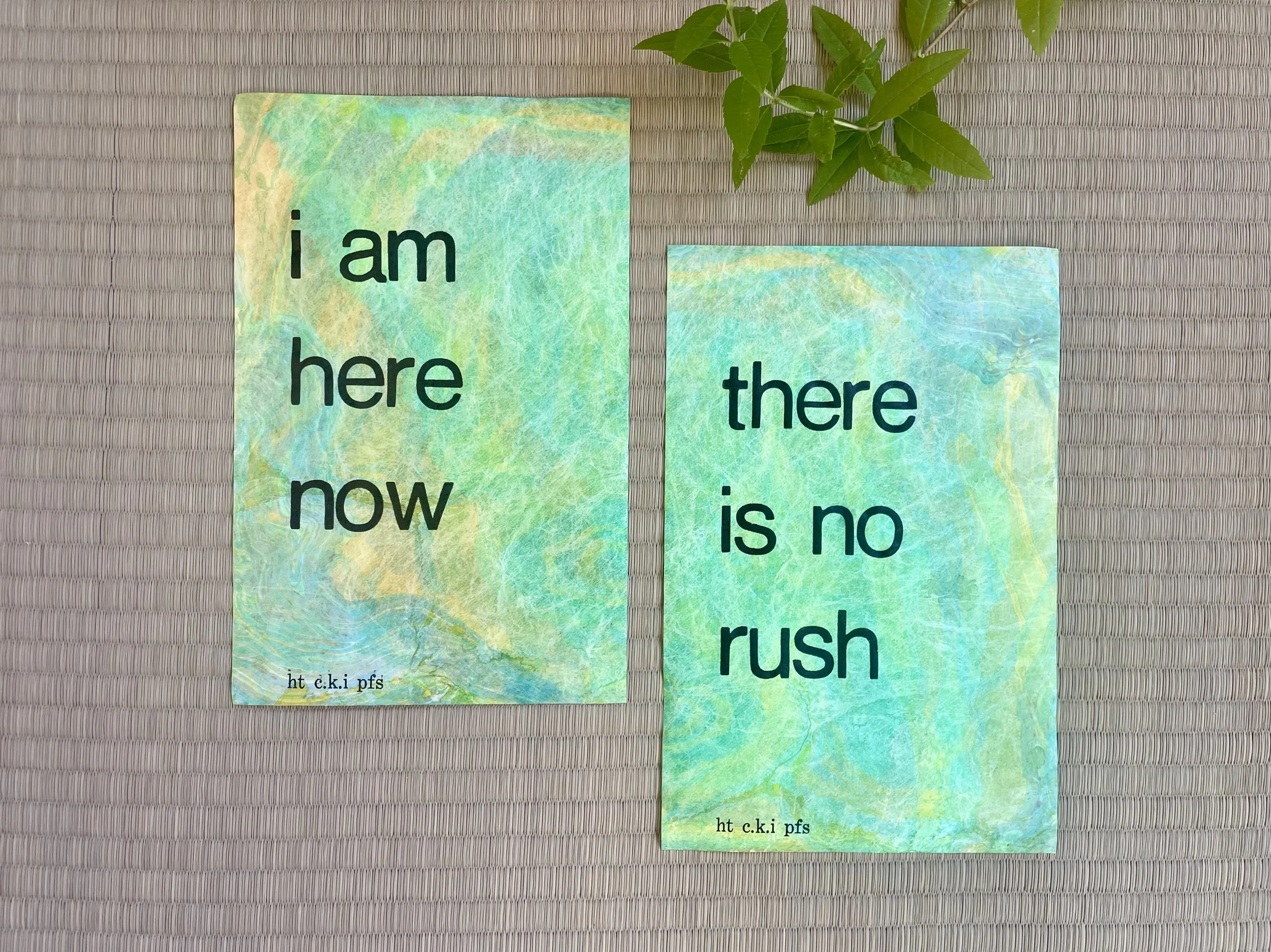 here/there (2 letterpress prints - F)