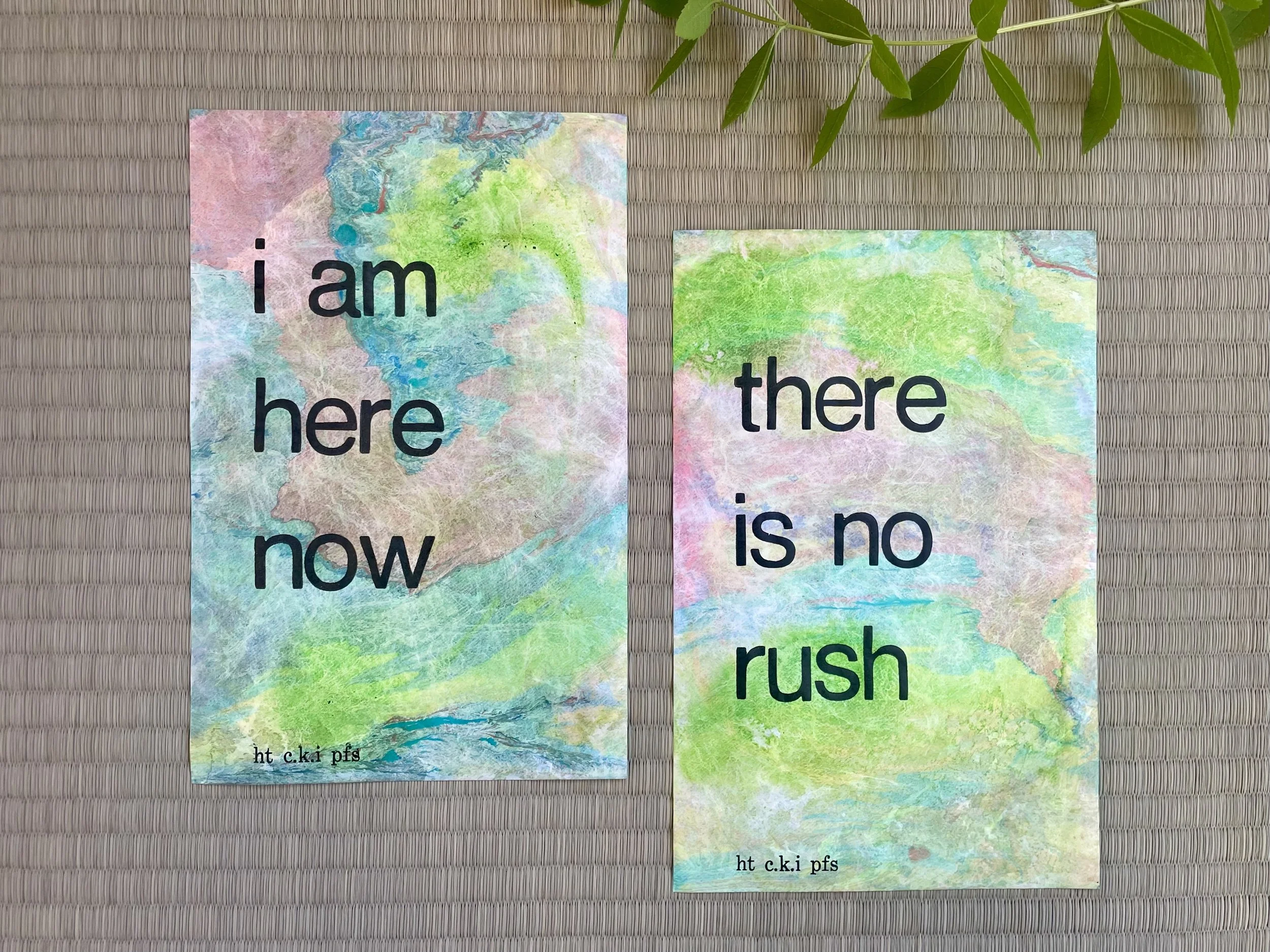 here/there (2 letterpress prints - V)
