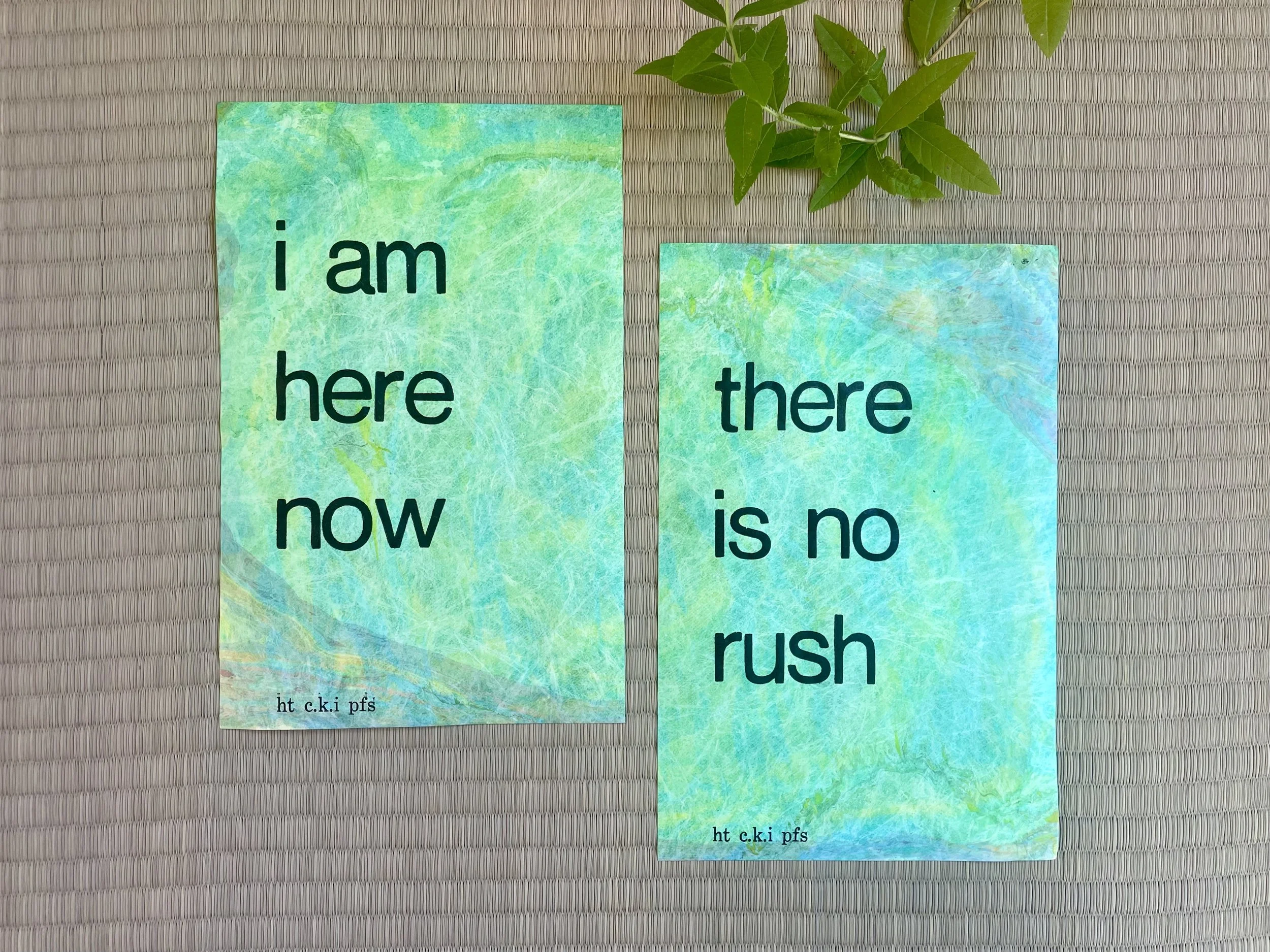 here/there (2 letterpress prints - L)