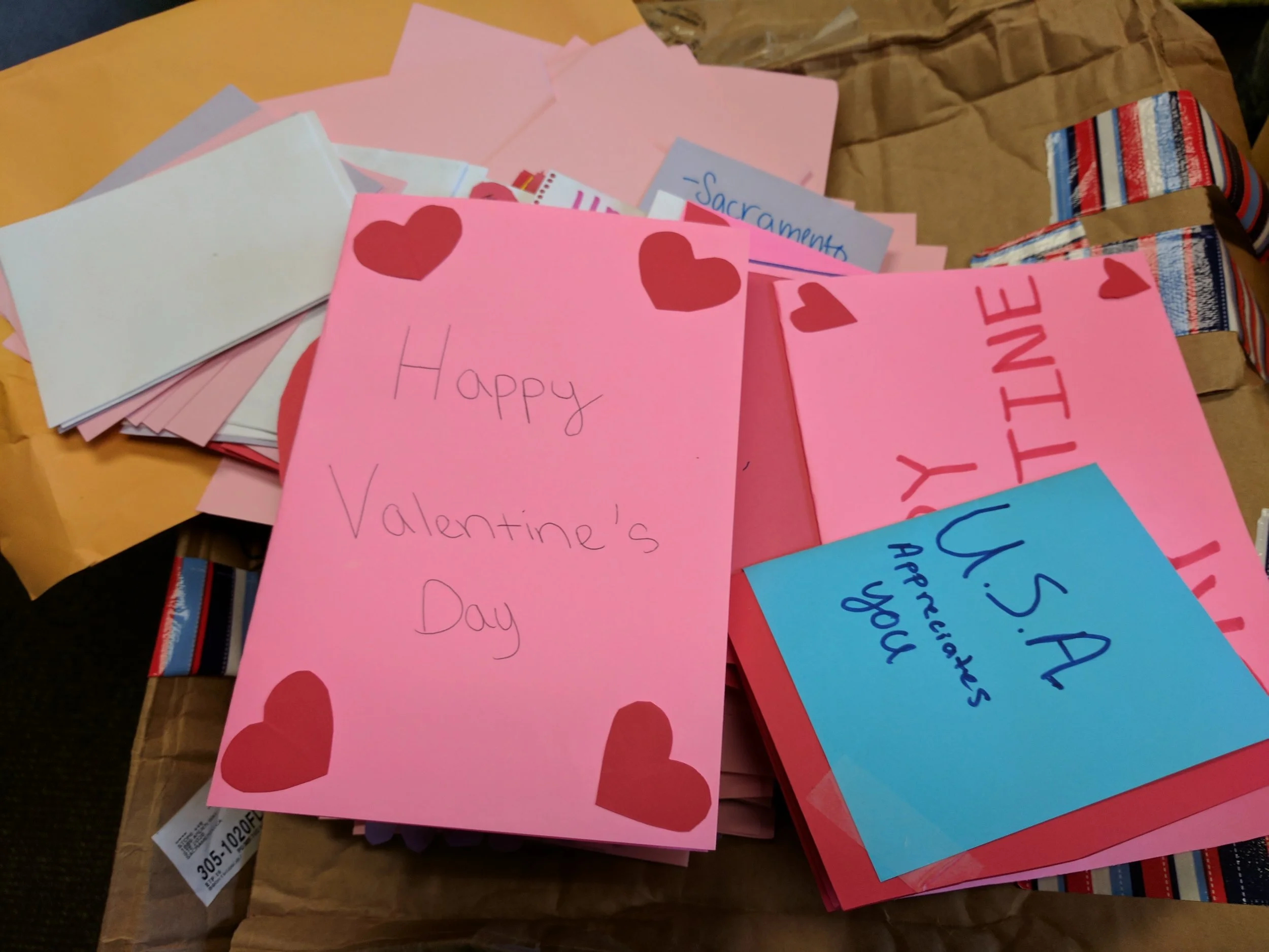 Valentines cards from Holy Spirit Sacrament 2017.jpg