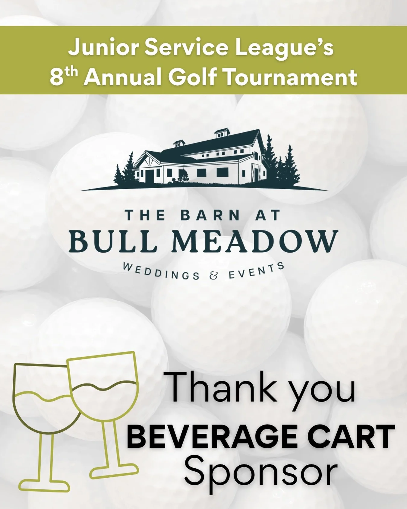 We are so grateful to The Barn at Bull Meadow for returning as our Beverage Cart Sponsor at JSL&rsquo;s 8th Annual Golf Tournament.

If you&rsquo;re planning a wedding or event in New Hampshire, The Barn at Bull Meadow is an absolute gem. We&rsquo;re