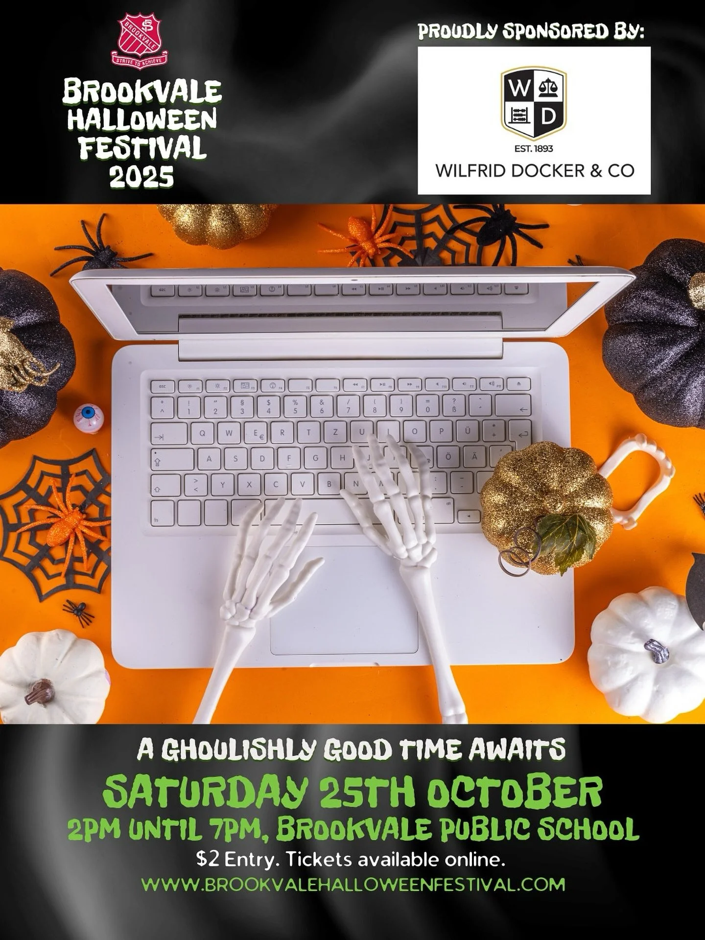 Final days to secure your tickets!

Grab a Family Bundle online before 12pm Friday 24 October to lock in the fun and the discount!
www.BrookvaleHalloweenFestival.com

A huge thank-you to Wilfrid Docker &amp; Co for stepping up as a Sponsor! Helping N