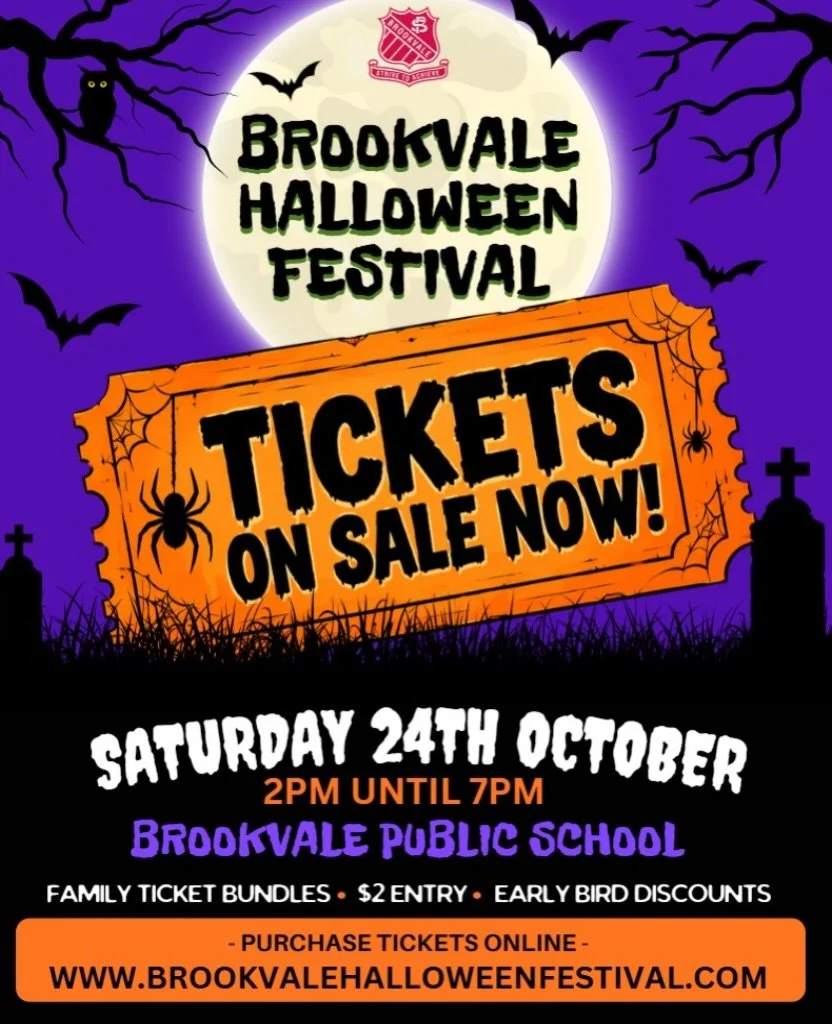 🎃 6 WEEKS TO GO! 🎃

Brookvale Halloween Festival is creeping closer&hellip; 👻

2pm Saturday 24th October Brookvale Public School will once again transform for an afternoon packed with Halloween fun for the whole family!

Carnival Games
Live perfor