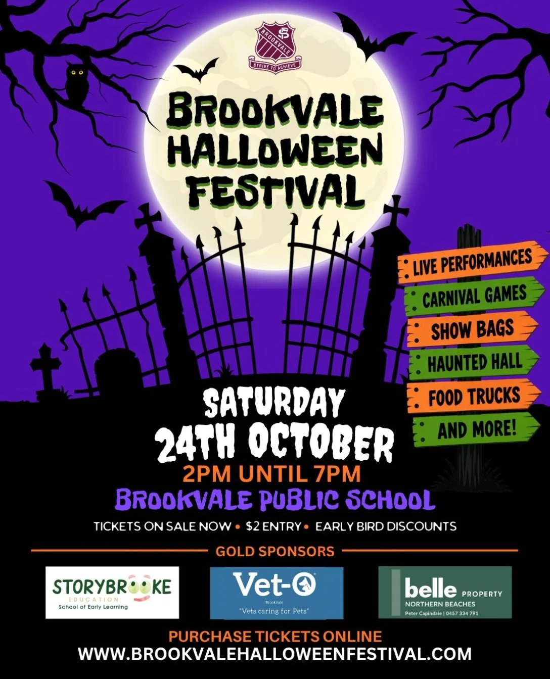 🎃 BROOKVALE HALLOWEEN FESTIVAL 2026 👻

The countdown is officially on! 

A massive thank you to our incredible 2026 Gold Sponsors for getting behind our festival and supporting Brookvale Public School. 
@storybrooke_education 
@petercapindale.belle