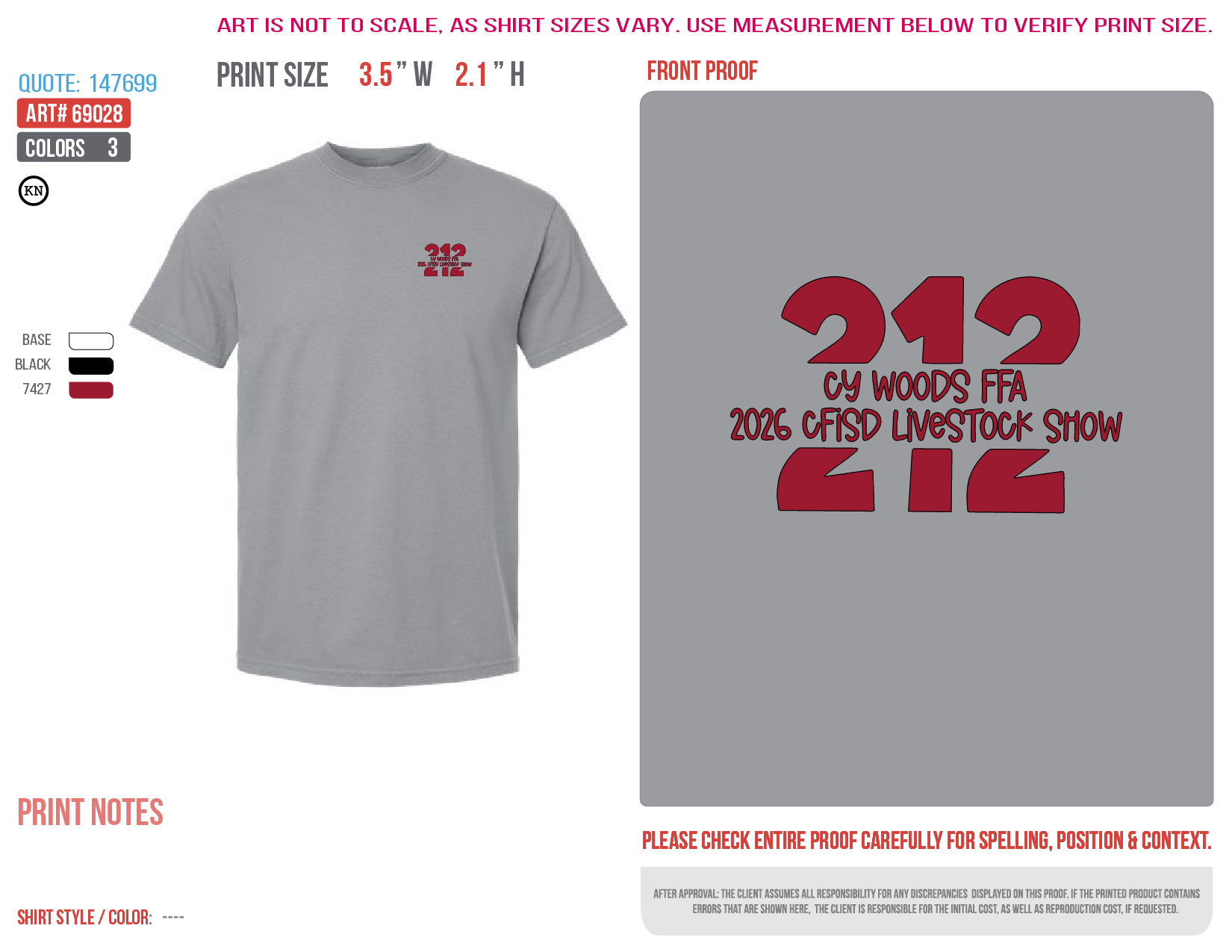 2026 Cy-Woods Show Team T-shirt