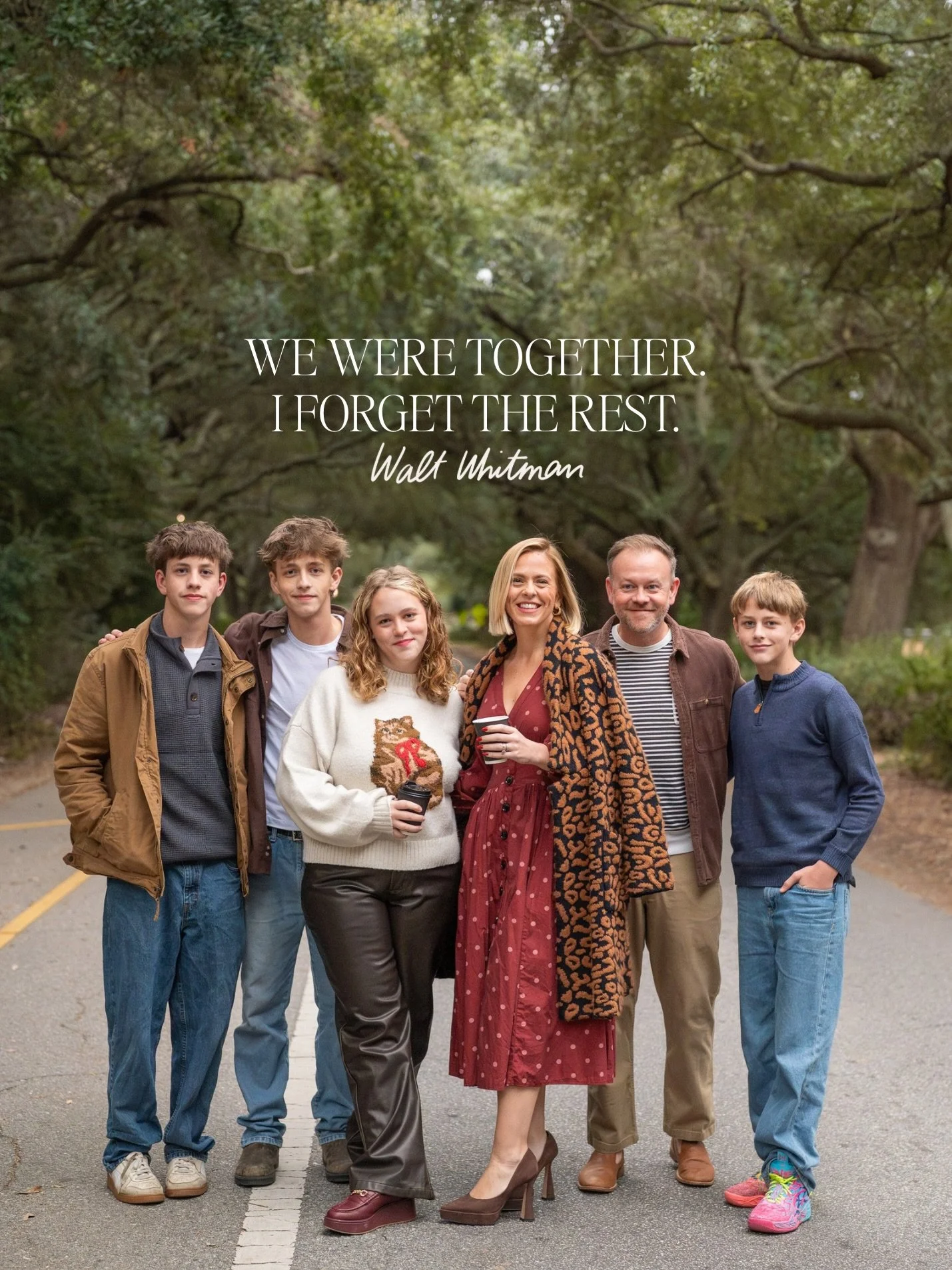 Somehow this year our Christmas card quoted Matthew, Walt Whitman, and Macklemore. 😂

From our family to you - may you sense His nearness + presence in your midst. Merry Christmas! 🤎