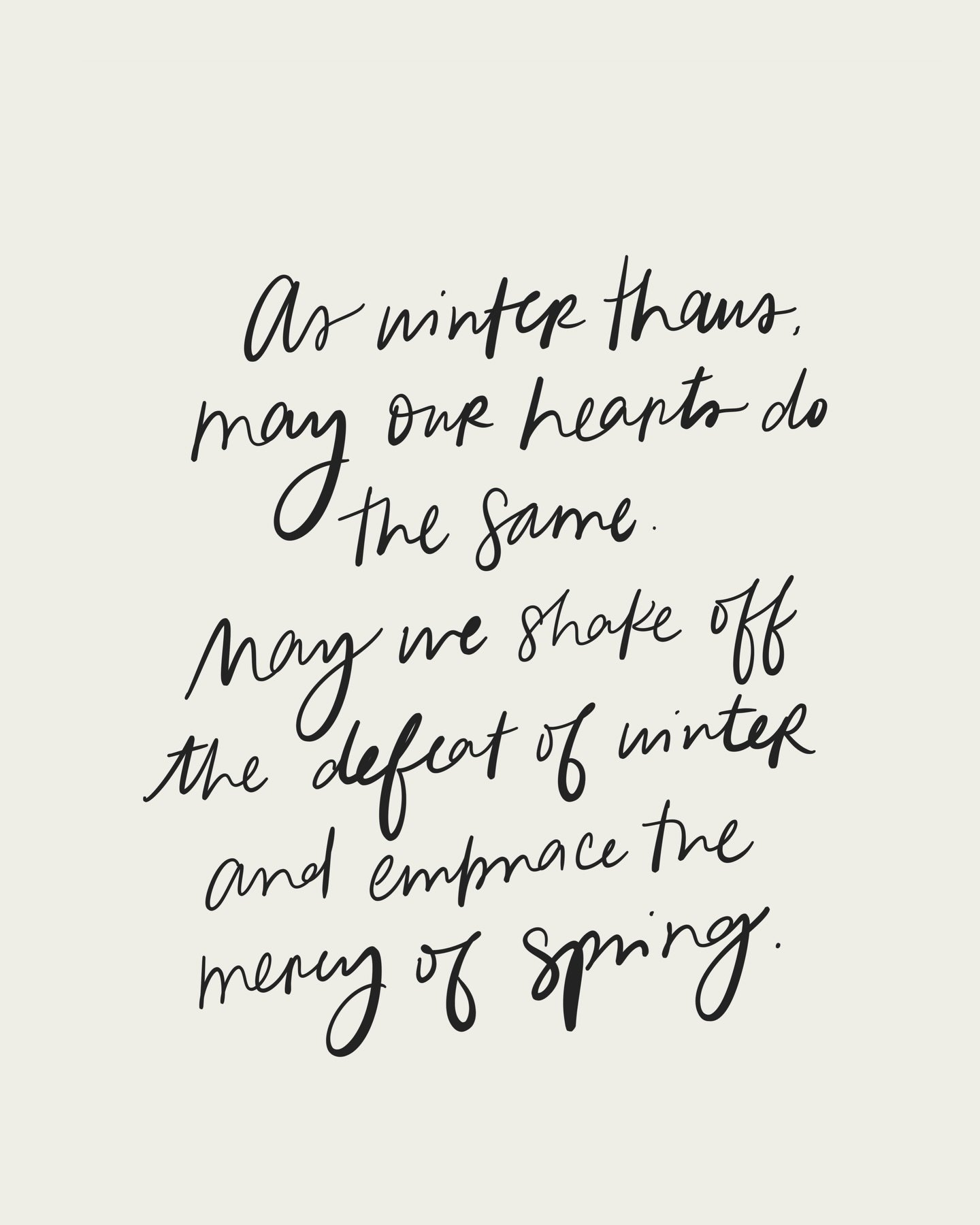 Have you ever thought about using the seasons as a prayer prompt? We can simply complain about pollen (no shame) OR we can notice what in our souls needs to thaw.

What do you need to shake off as spring comes? What&rsquo;s YOUR prayer for spring? ❤️