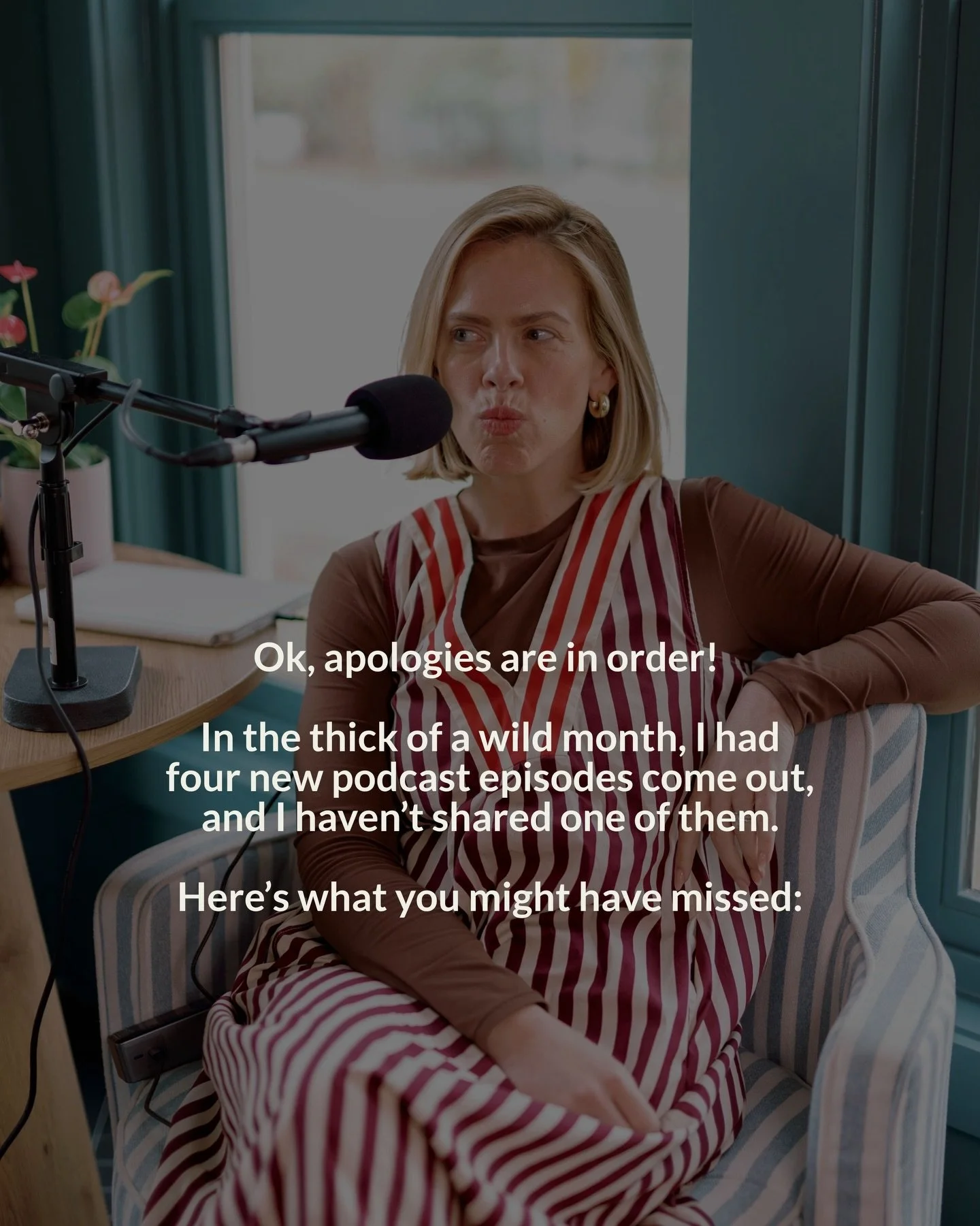 This one&rsquo;s on me! I&rsquo;ve had four incredible interviews come out with some amazingly wise women and I haven&rsquo;t shared about them online! 🫠

I know a ton of you are subscribed to the podcast and listen everyone Monday, but in case you&