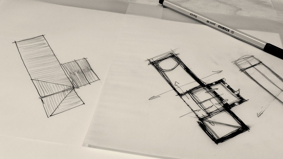 Early concept sketch plans - Feron Architects