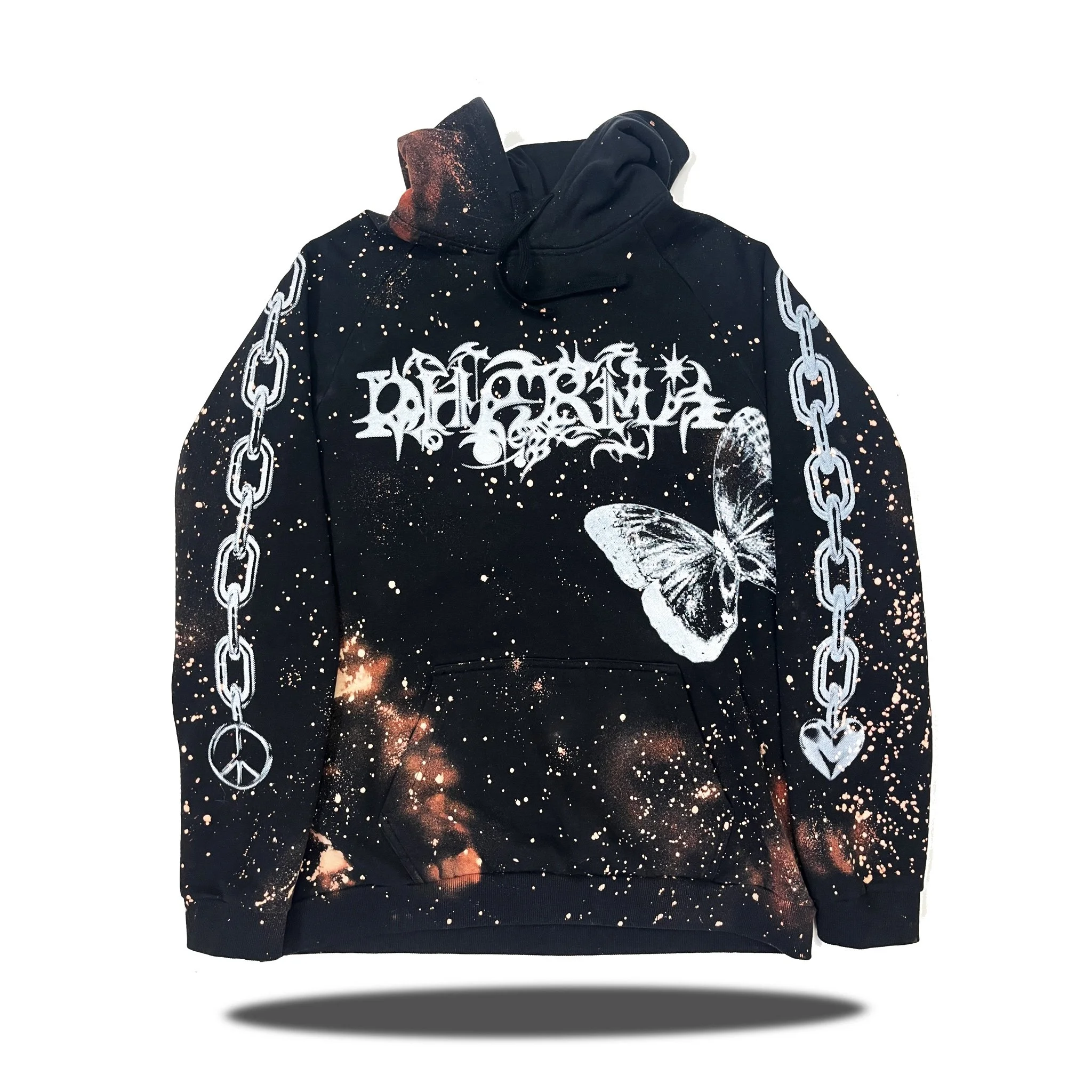 BUTTERFLY CONTACT - Hoodie (Bleach-Dye)