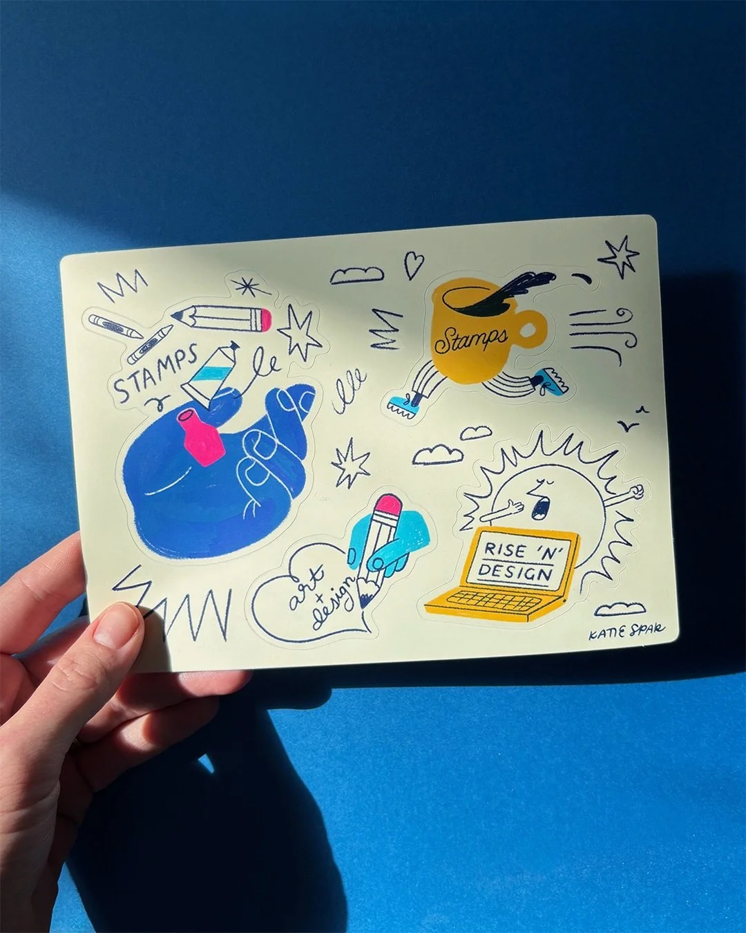 We interrupt the regularly scheduled pottery program to bring you some cool stuff and stickers I drew for @umstamps admissions. Newly admitted students got these in the mail this week 💕💅 THE WORLD NEEDS MORE ART STUDENTS!