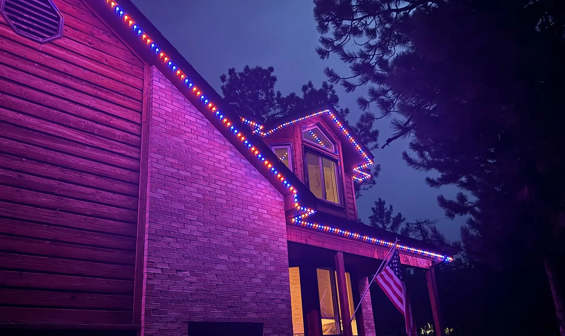 Permanent lighting on home