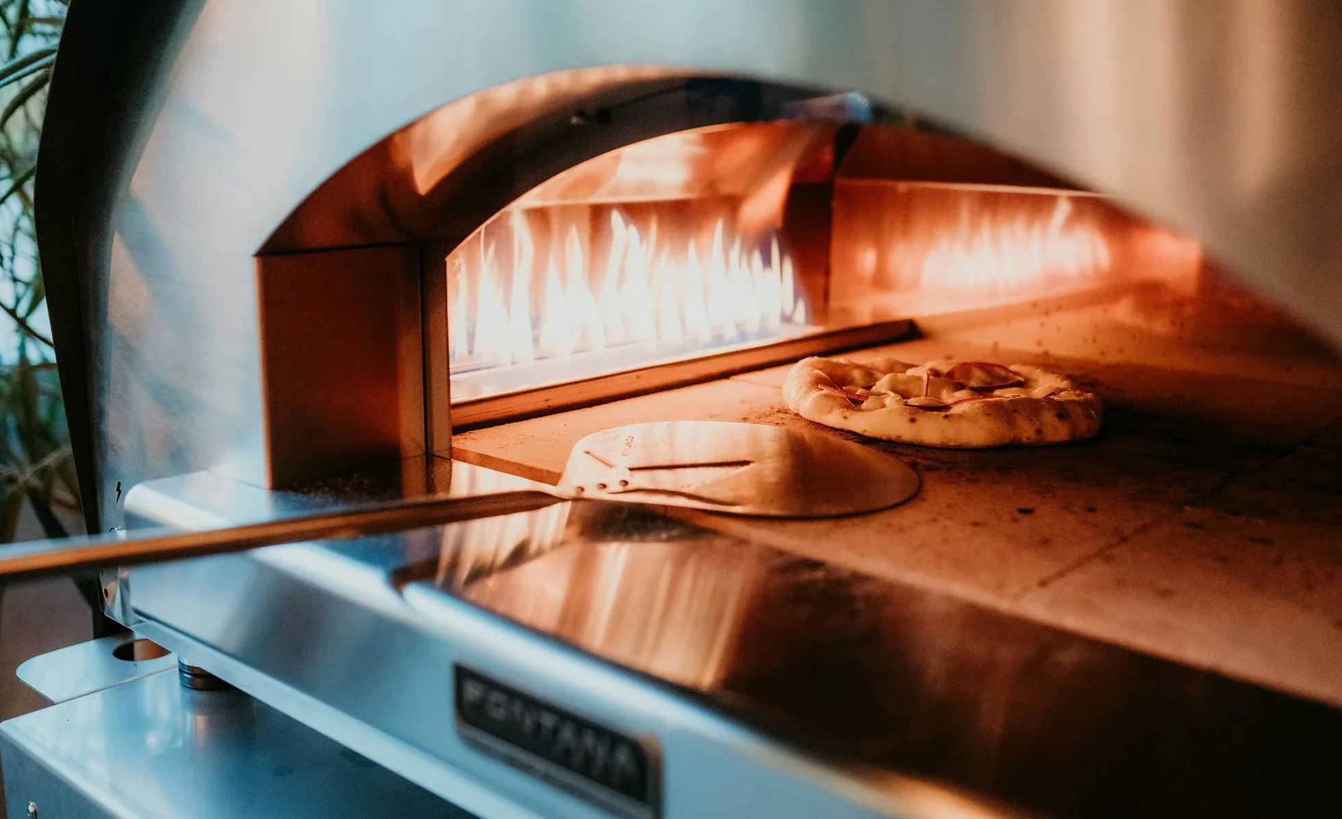 Close up of outdoor pizza oven