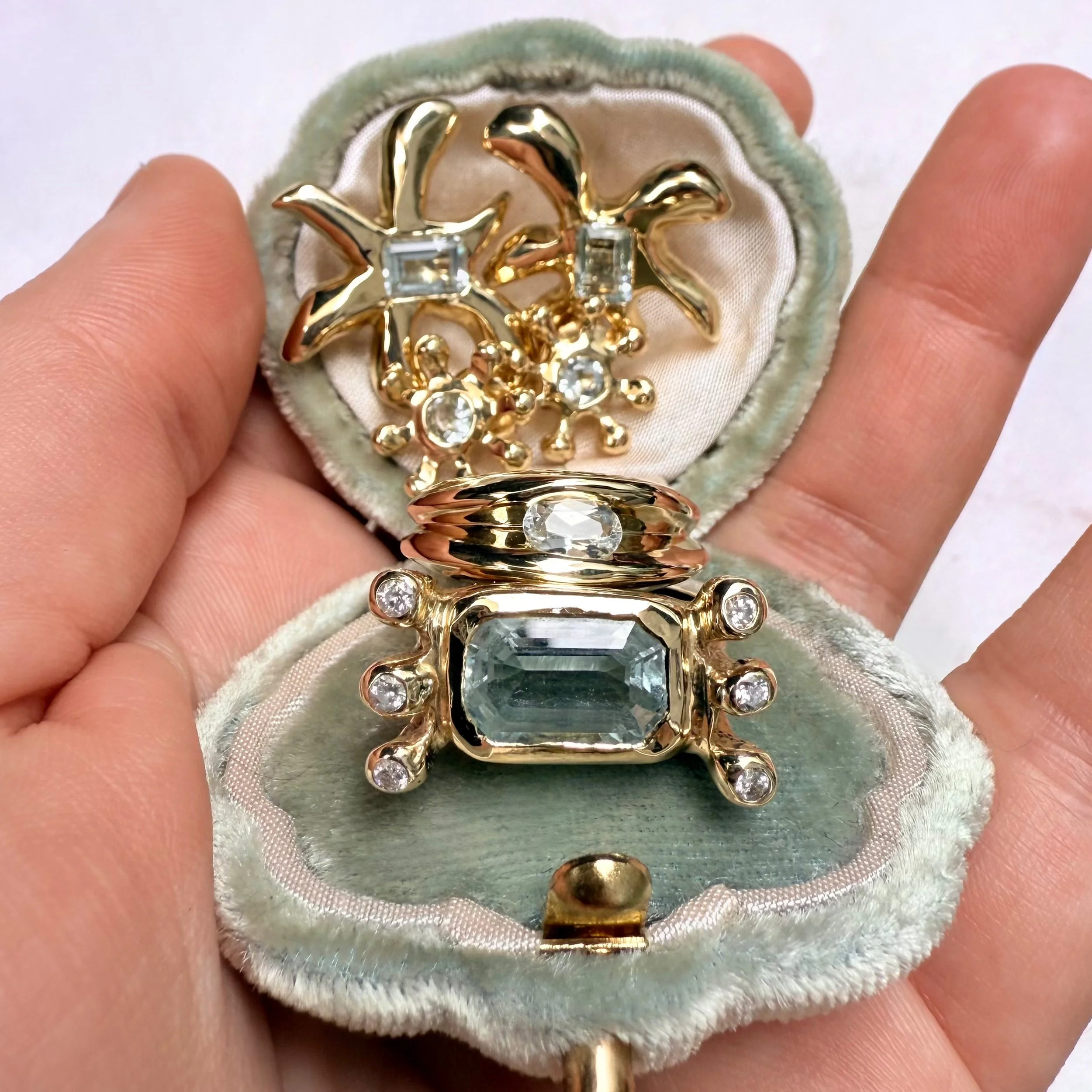 Aquamarine Flow Ring